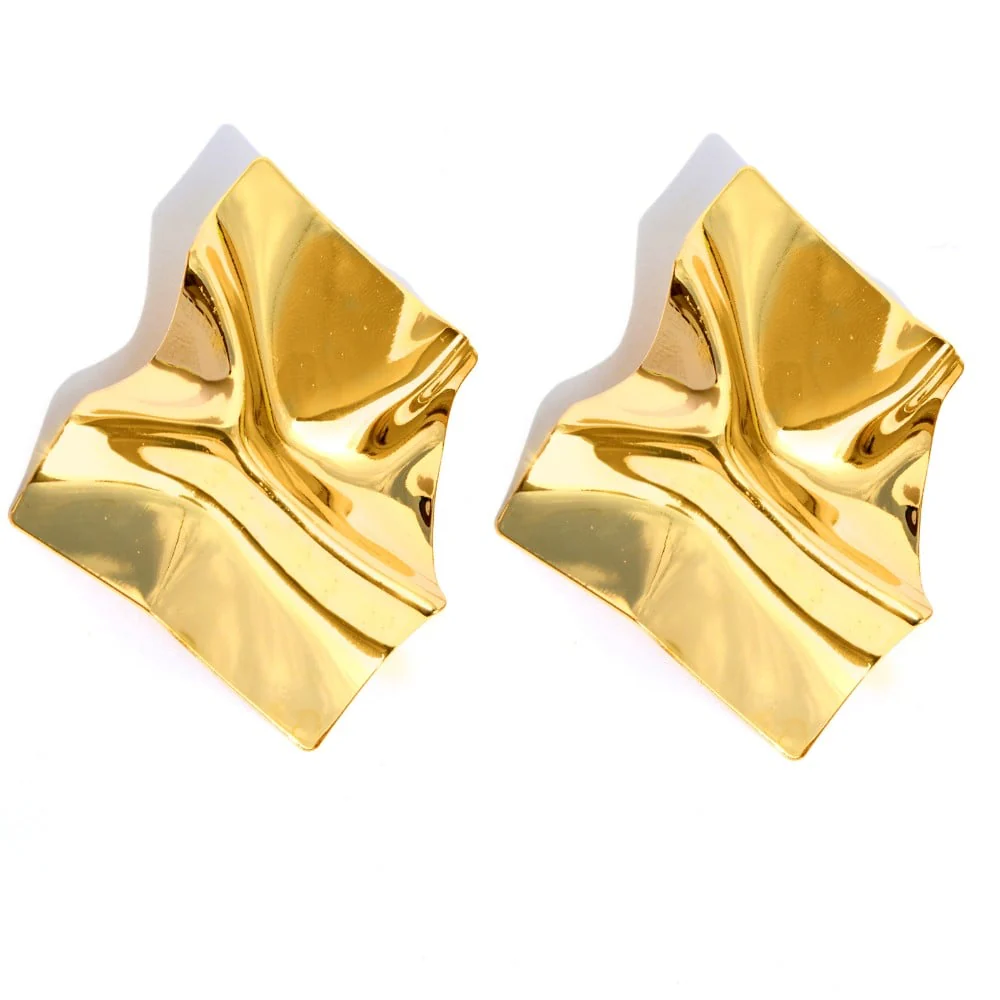 Crumple Party Statement Earrings - Image 4