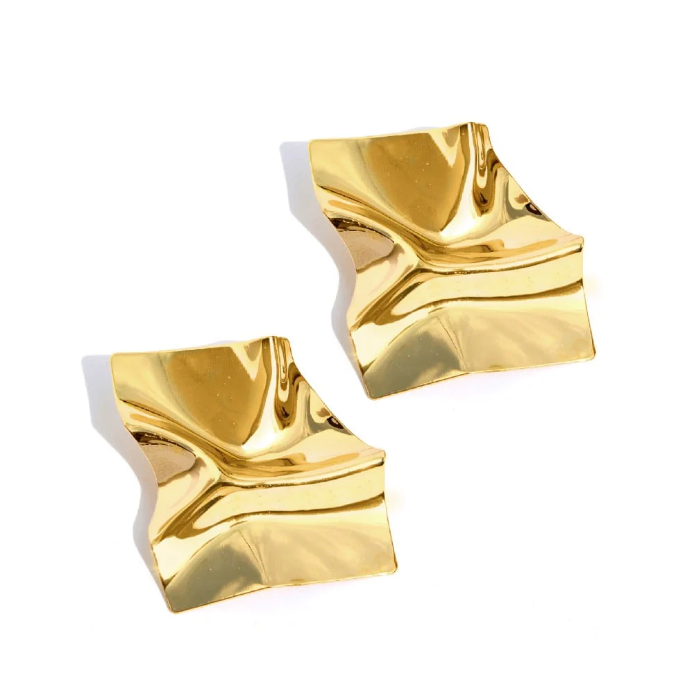 Crumple Party Statement Earrings - Image 7