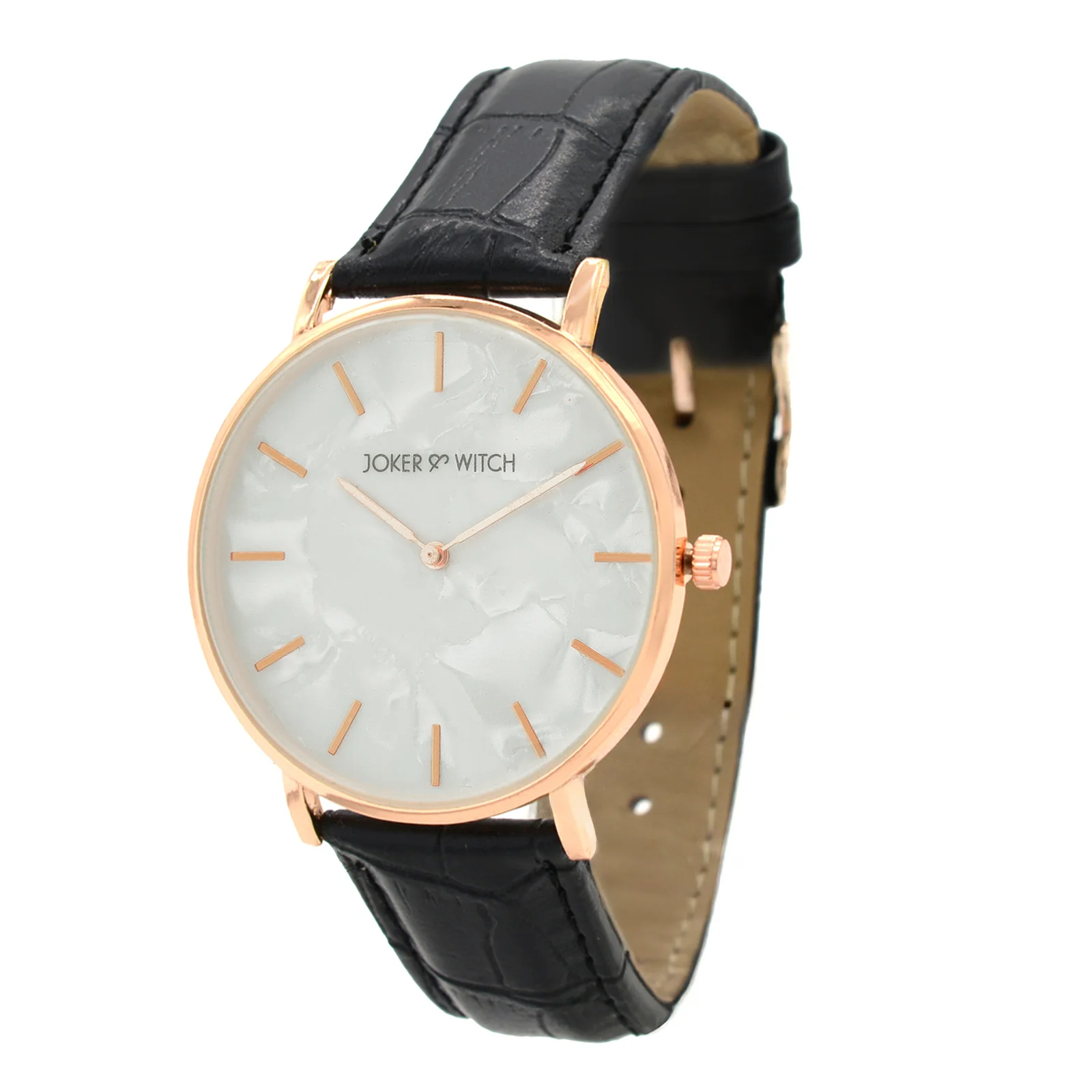 Paul White Large Dial Black Croc Strap Men's Watch - Image 3