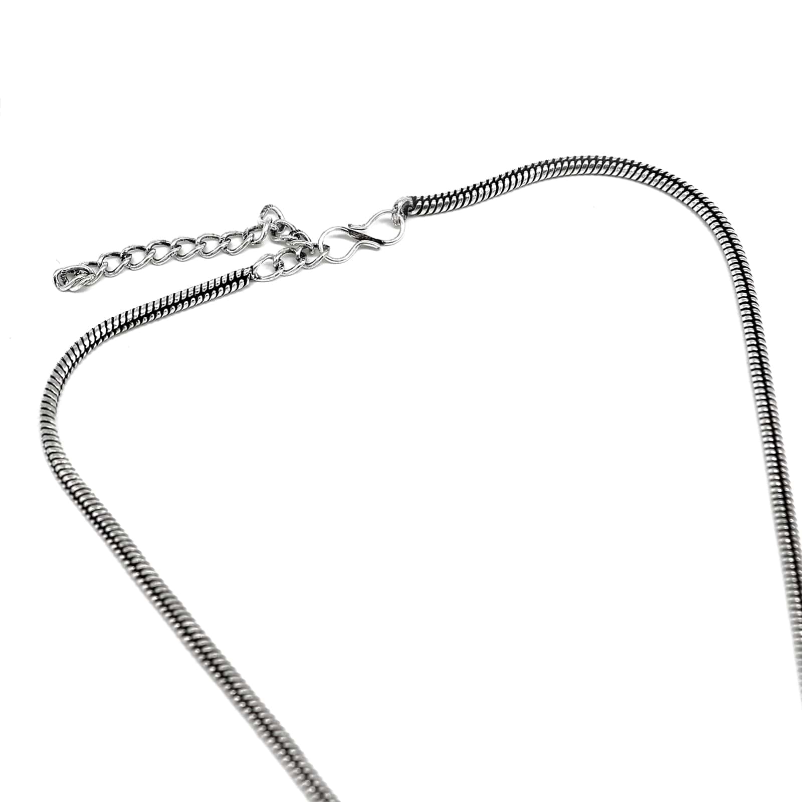 Pavaki Multi Colored Silver Oxidized  Pendant Set - Image 6