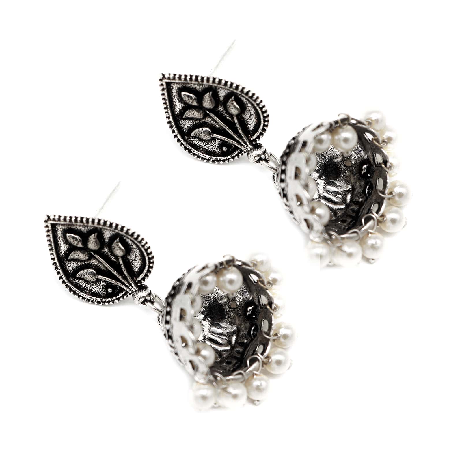 Pavaki Multi Colored Silver Oxidized  Pendant Set - Image 8