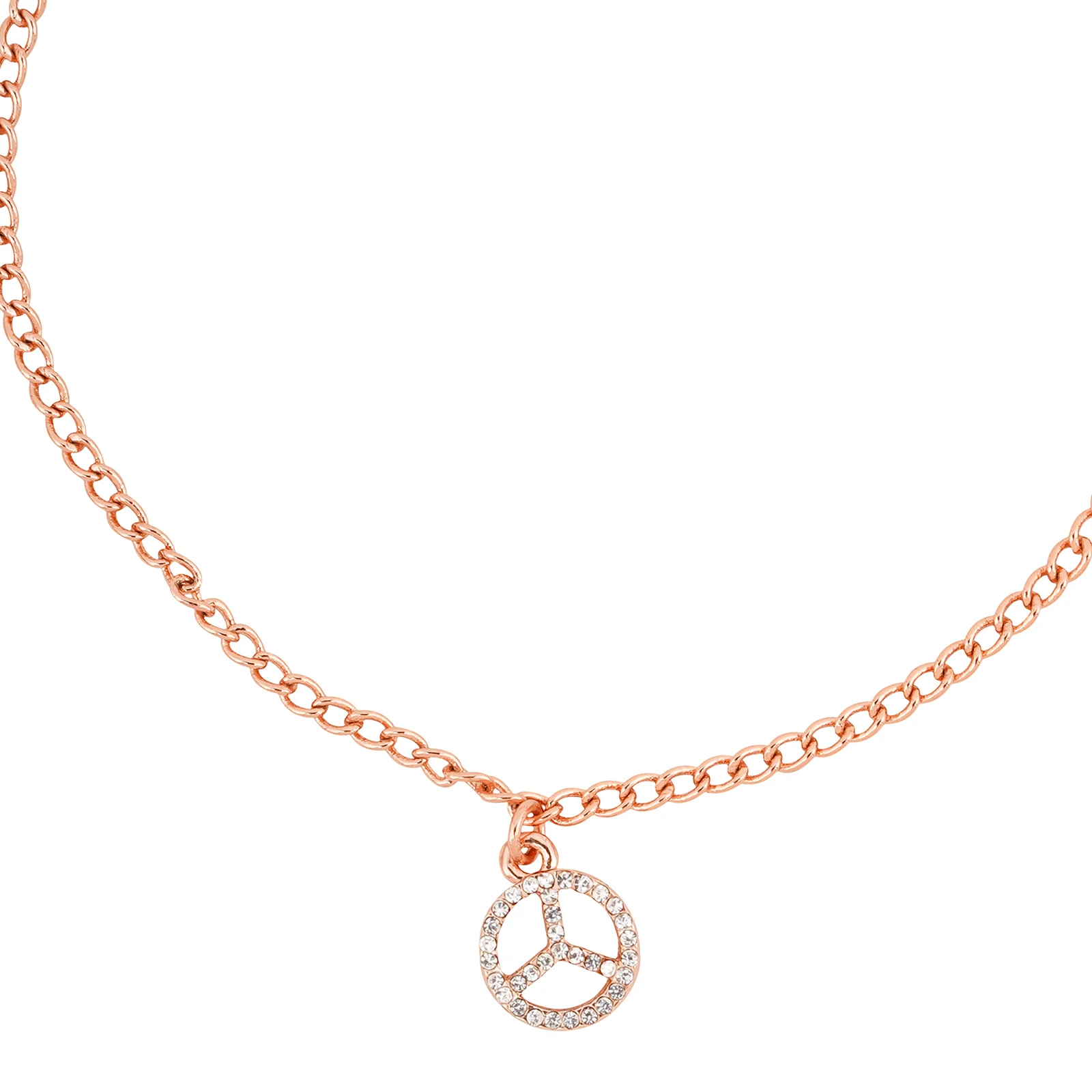 Peace Out Rose Gold Bracelet Charm - Image 4