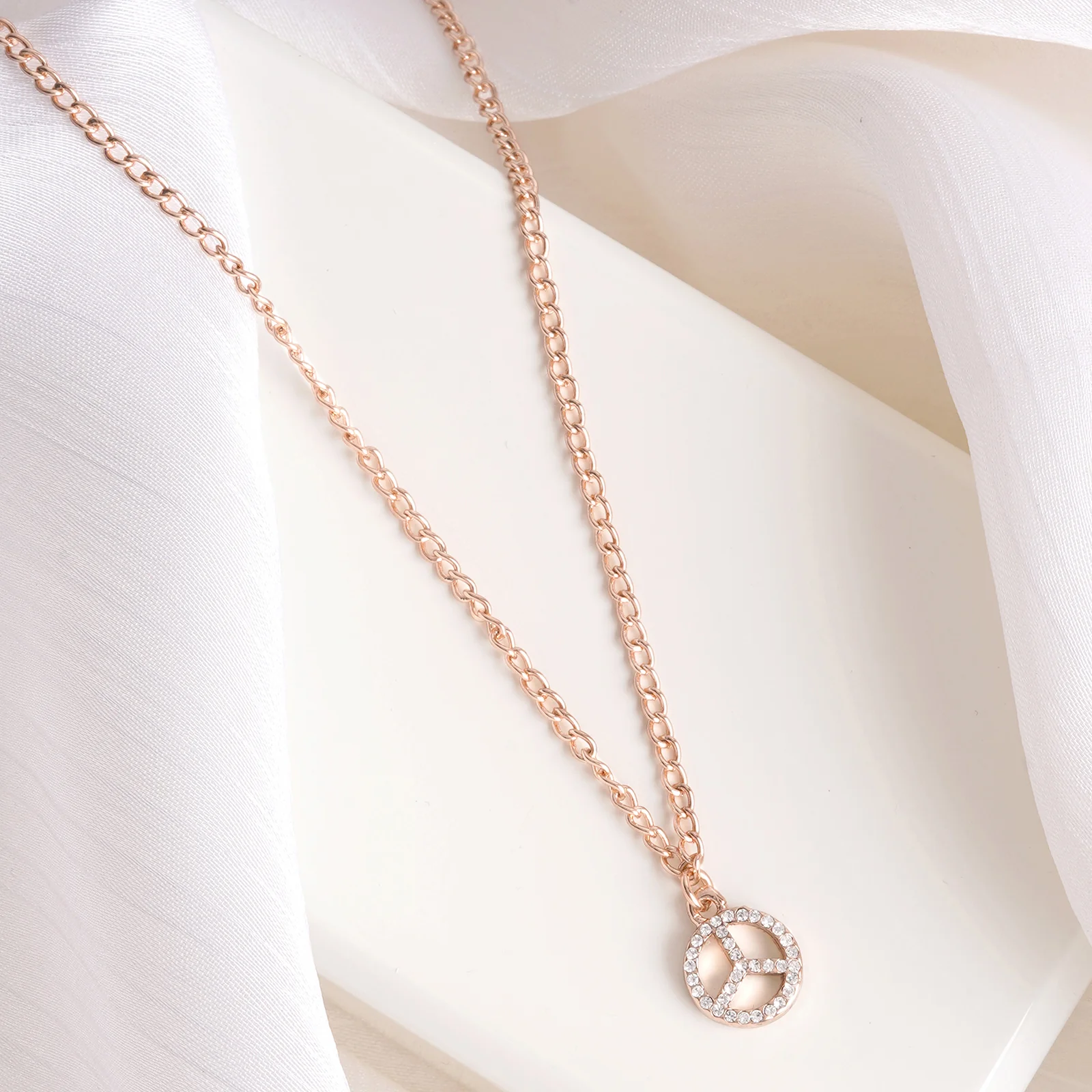 Peace Out Rosegold Necklace Charm - Image 2