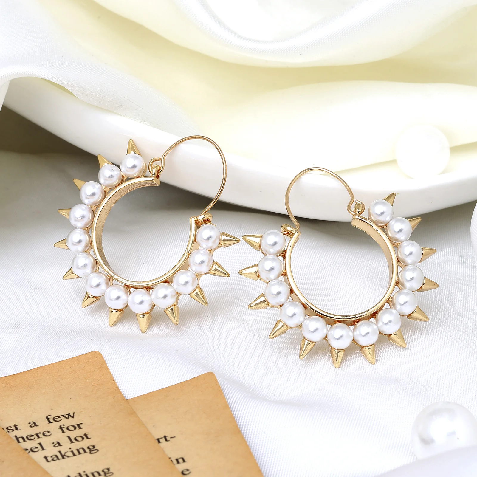 Pearlette Pearl Gold Earrings - Image 2