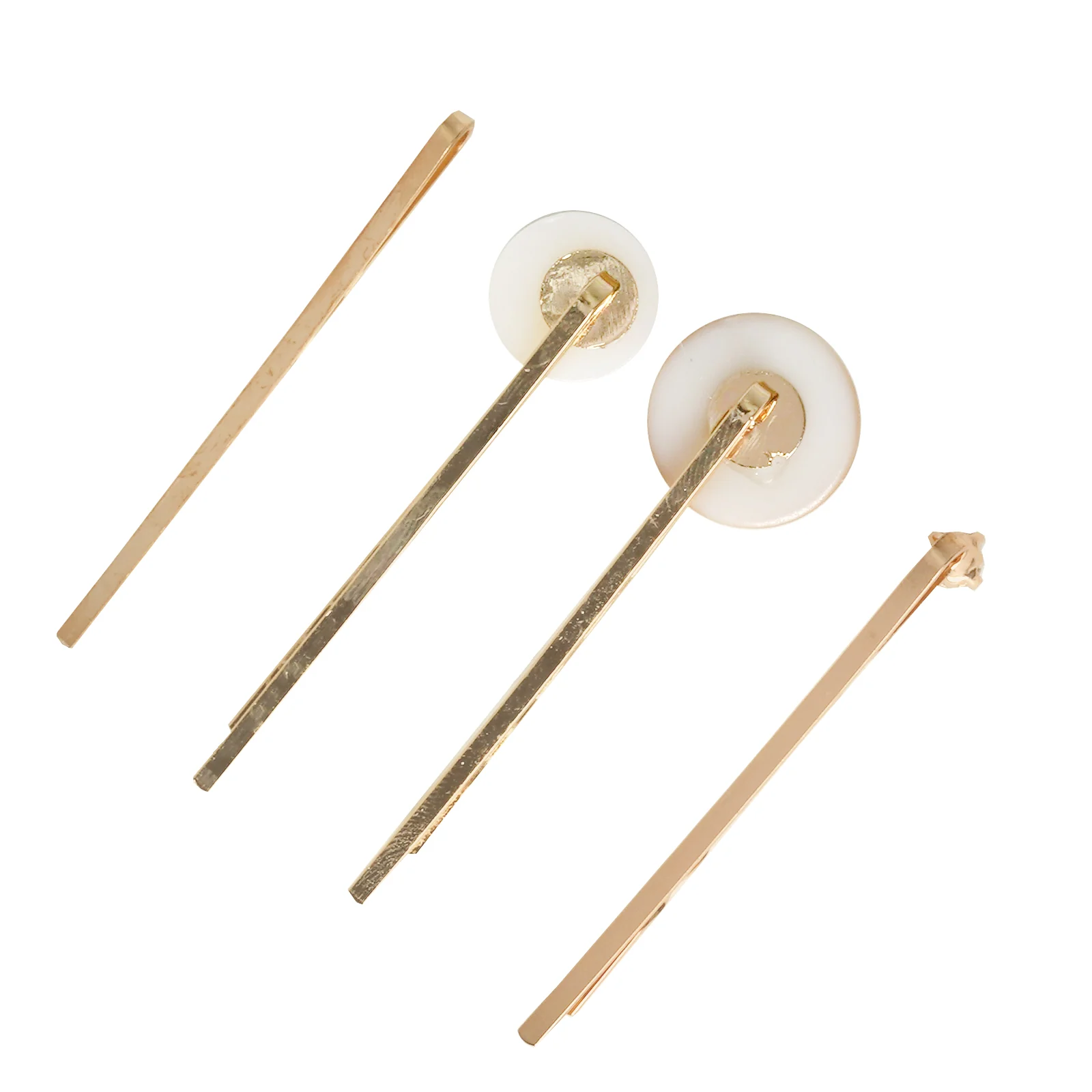 Pearly Set of 4 Gold Hair Pins - Image 4