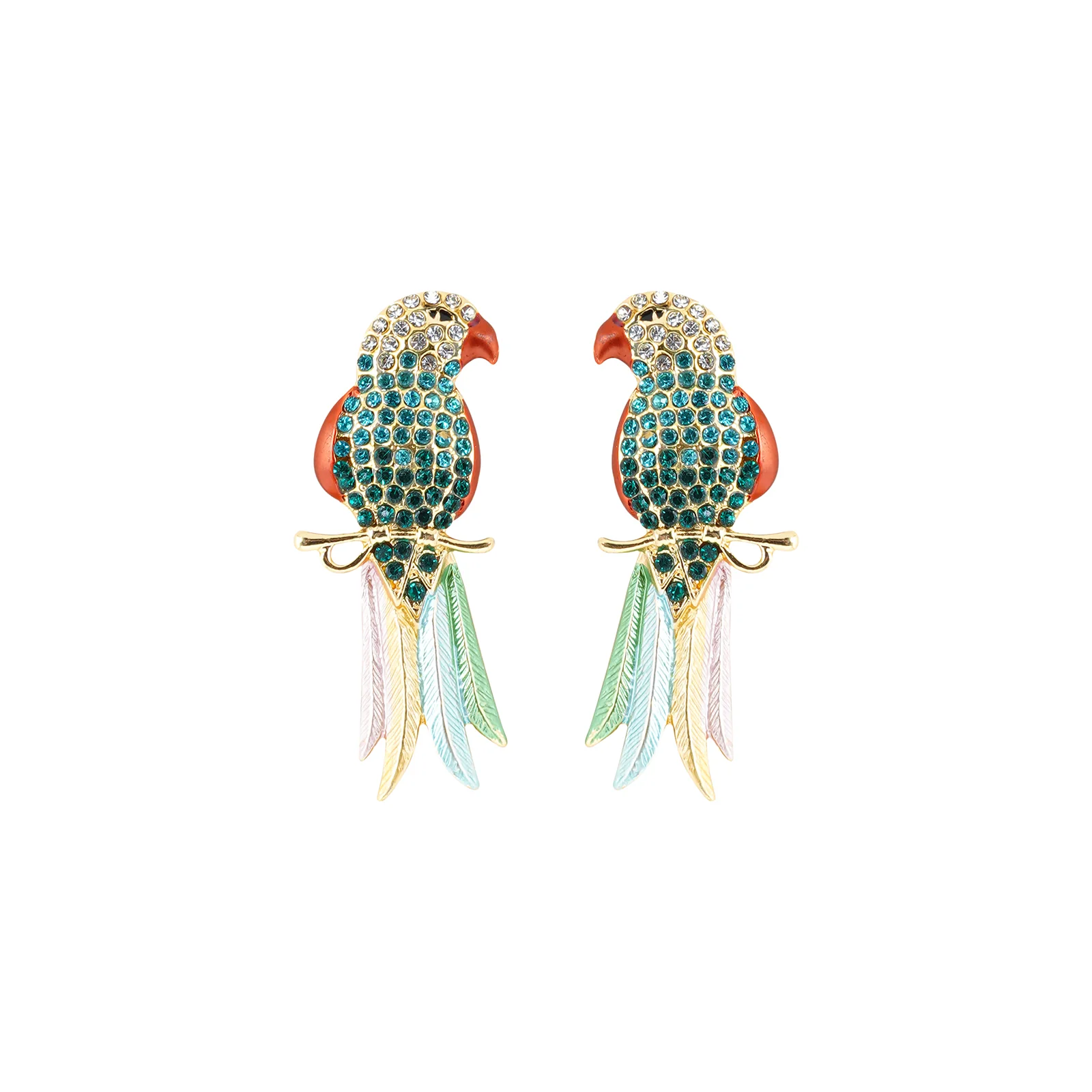 Peeki The Parrot Green Earring - Image 3