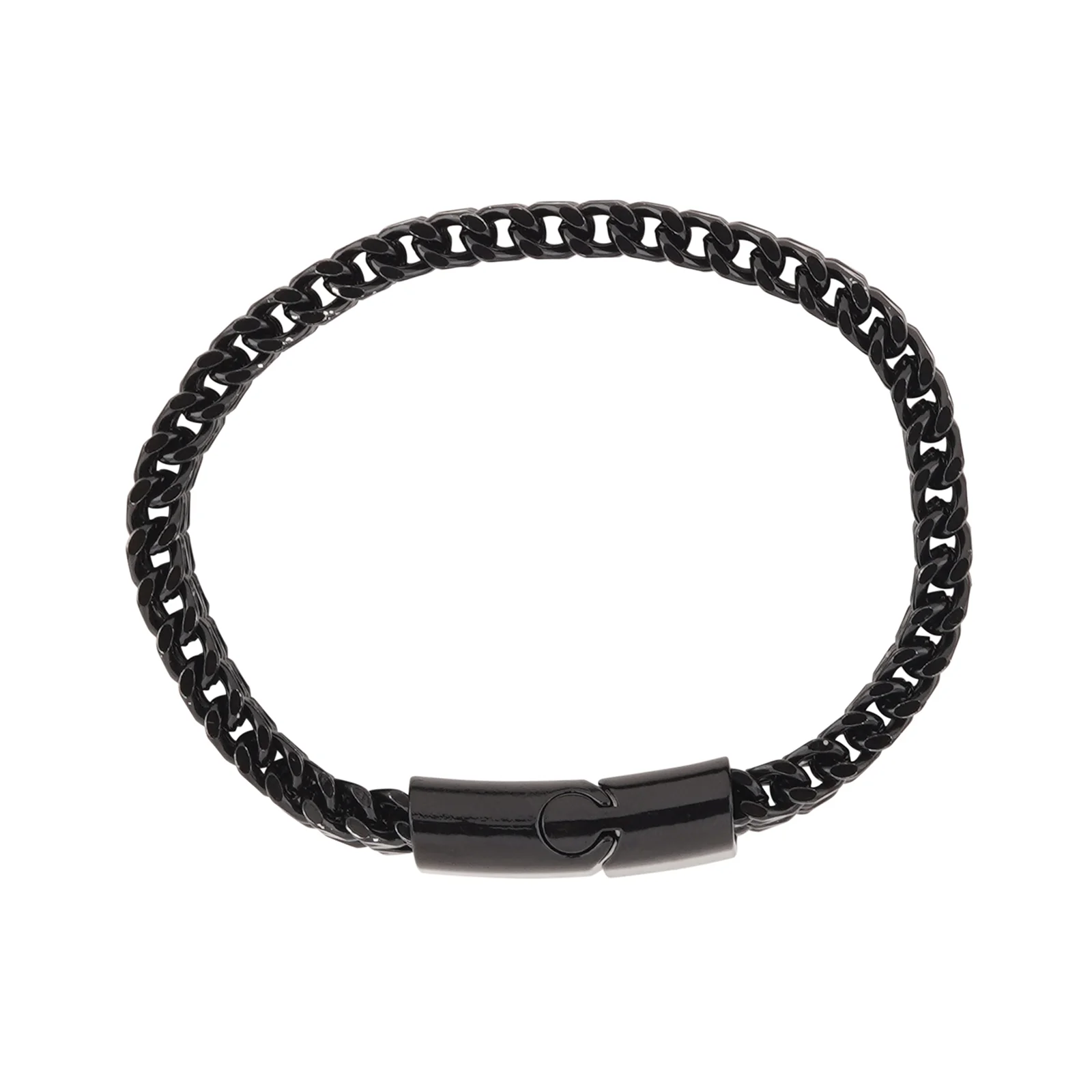 Perseus Black Stainless Steel Chain Bracelet - Image 5