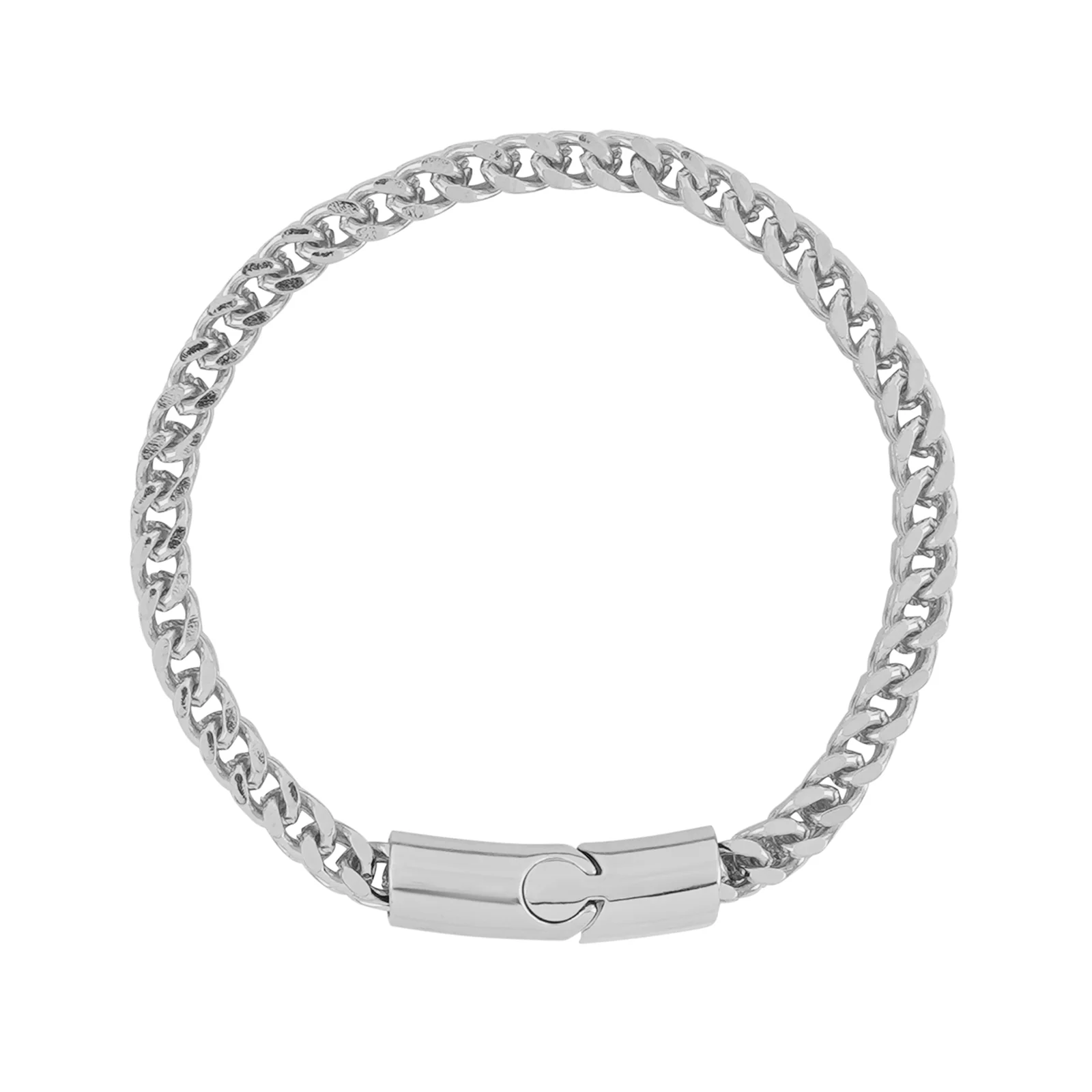 Perseus Silver Stainless Steel Chain Bracelet - Image 5