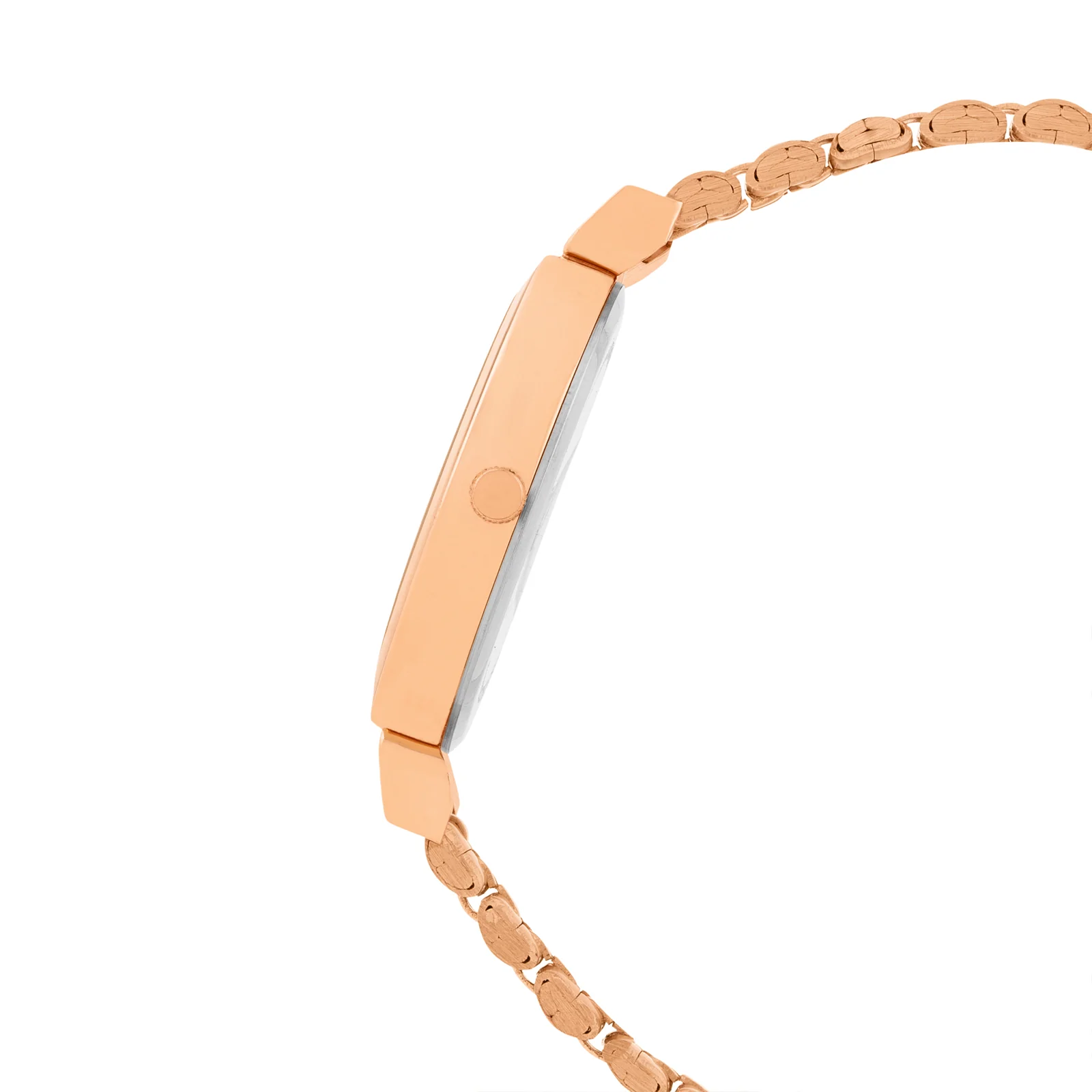 Petite Grey Medium Dial Rose Gold Linked Chain Strap Women's Watch - Image 5