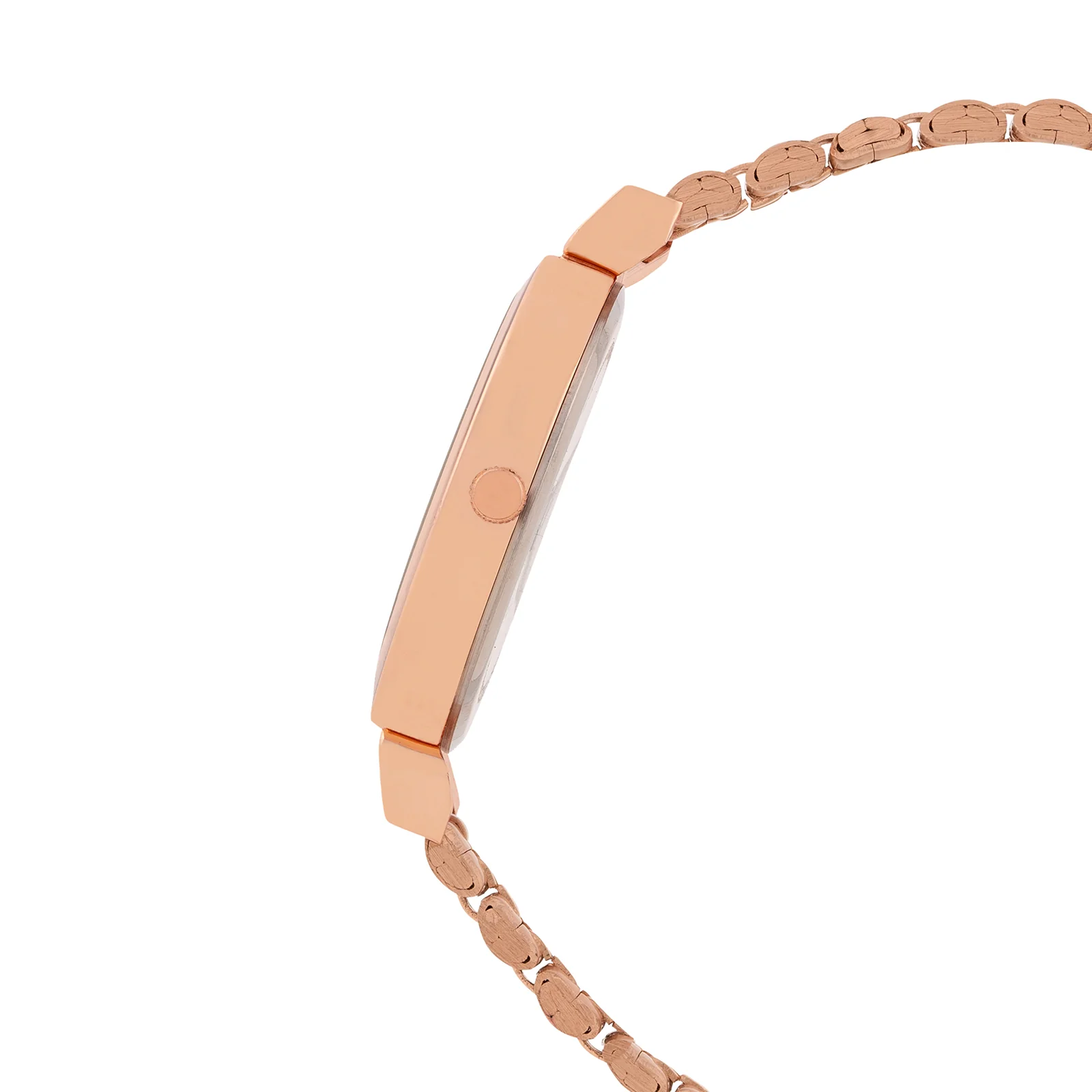 Petite Taupe Medium Dial Rose Gold Linked Chain Strap Women's Watch - Image 5
