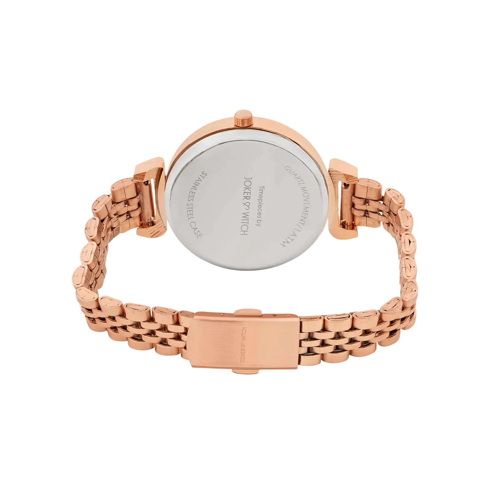 Petite Taupe Medium Dial Rose Gold Linked Chain Strap Women's Watch - Image 6