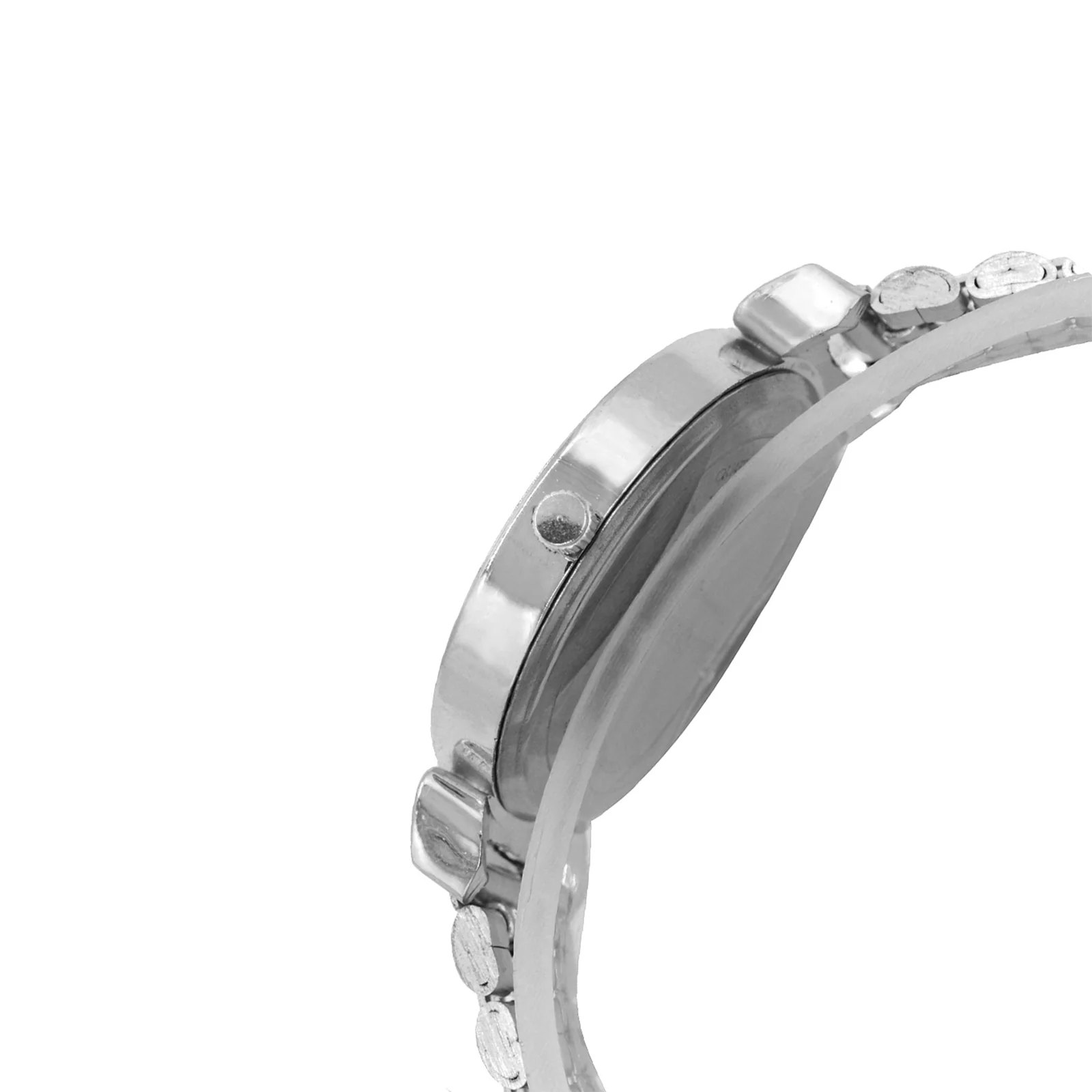 Petite Black Medium Dial Silver Linked Chain Strap Women's Watch - Image 5