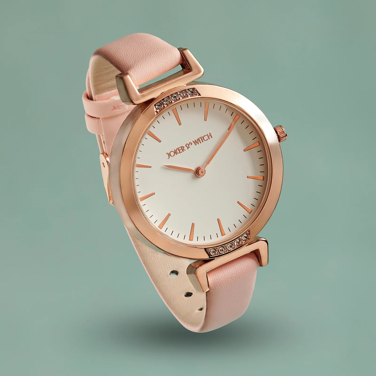 Petite White Medium Dial Pink PU Strap Women's Watch - Image 2