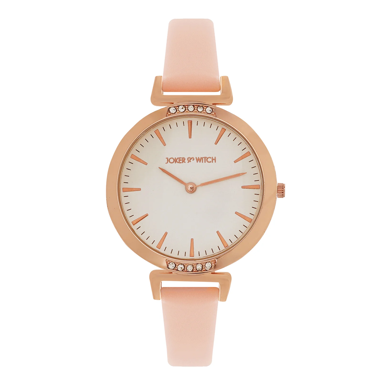 Petite White Medium Dial Pink PU Strap Women's Watch - Image 3