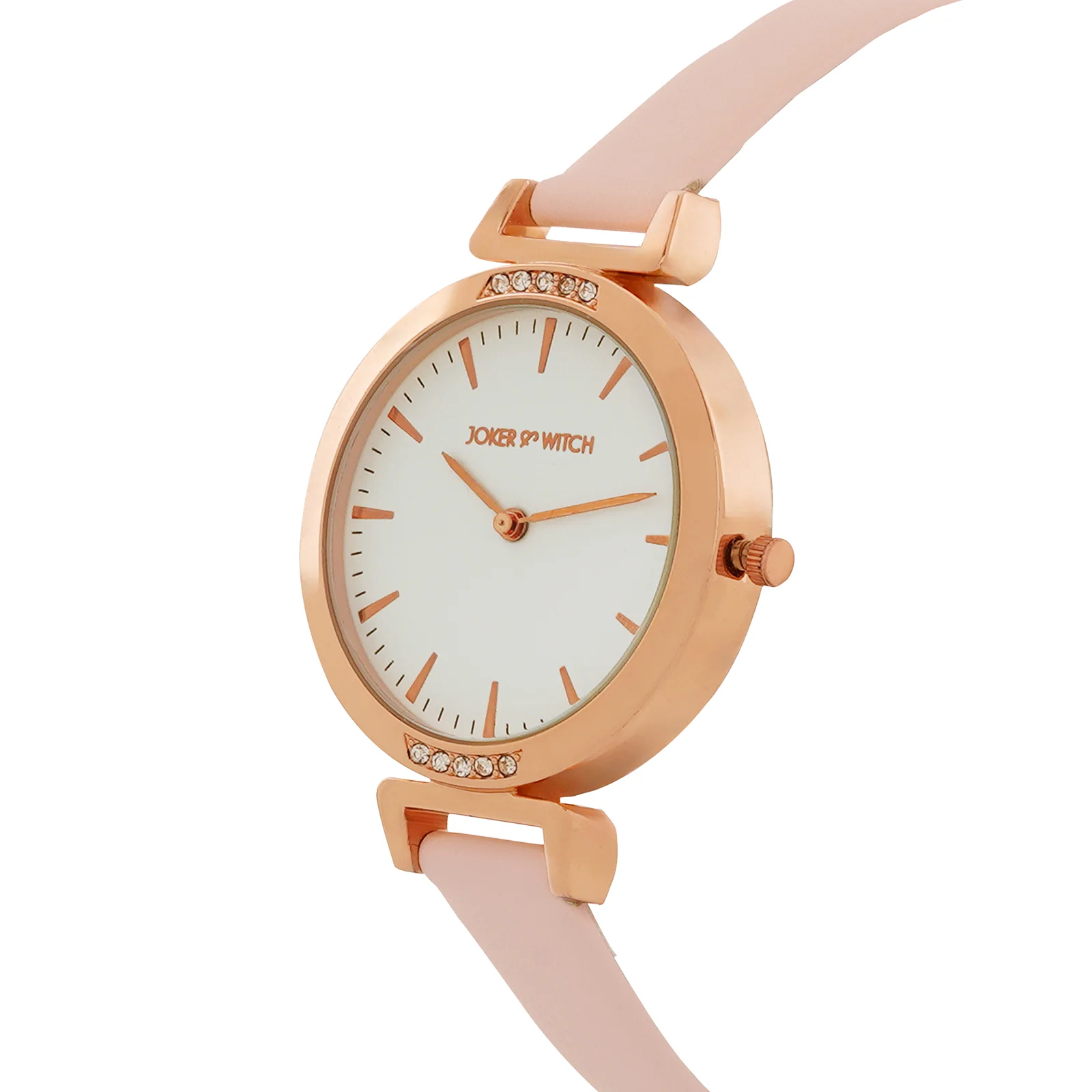 Petite White Medium Dial Pink PU Strap Women's Watch - Image 4