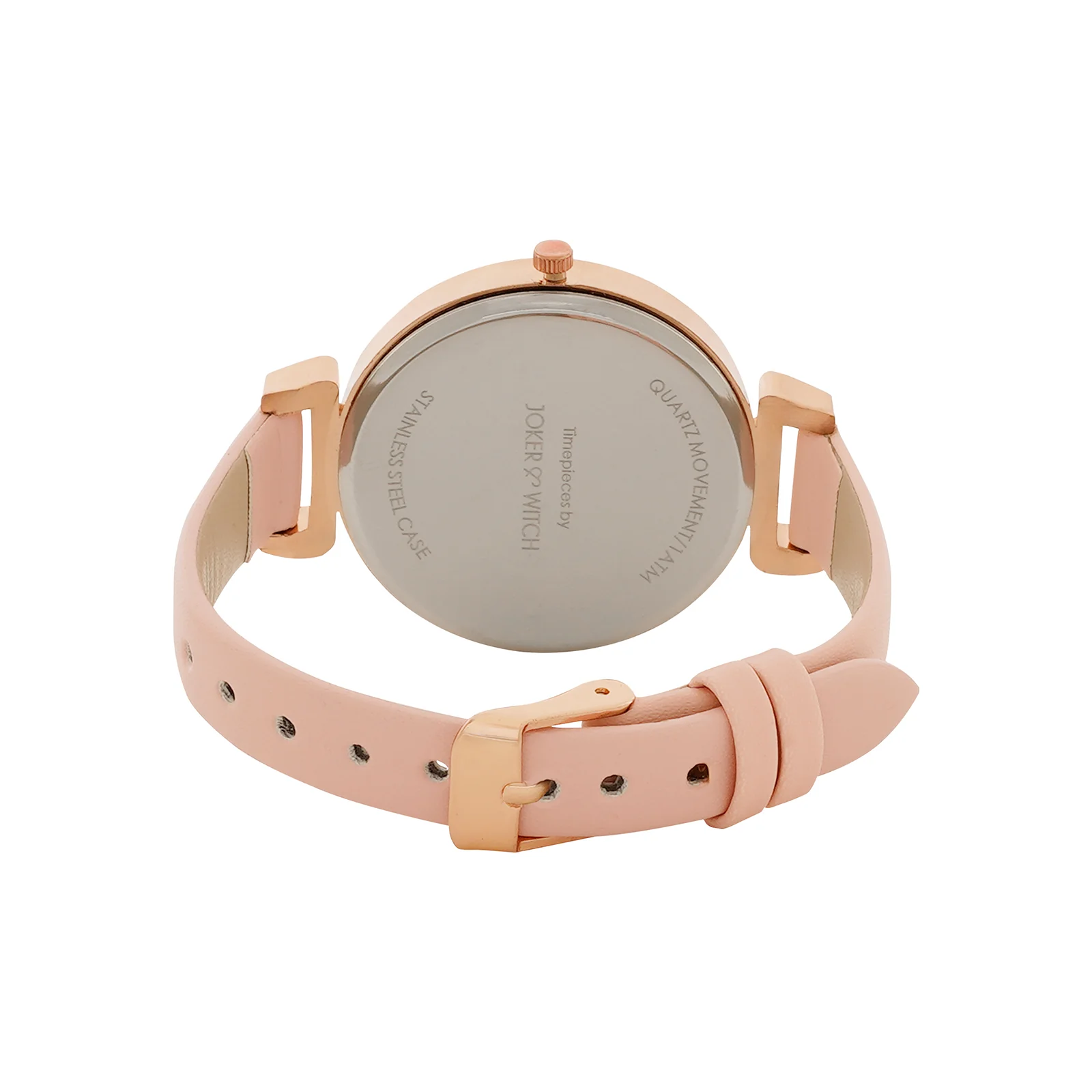 Petite White Medium Dial Pink PU Strap Women's Watch - Image 6