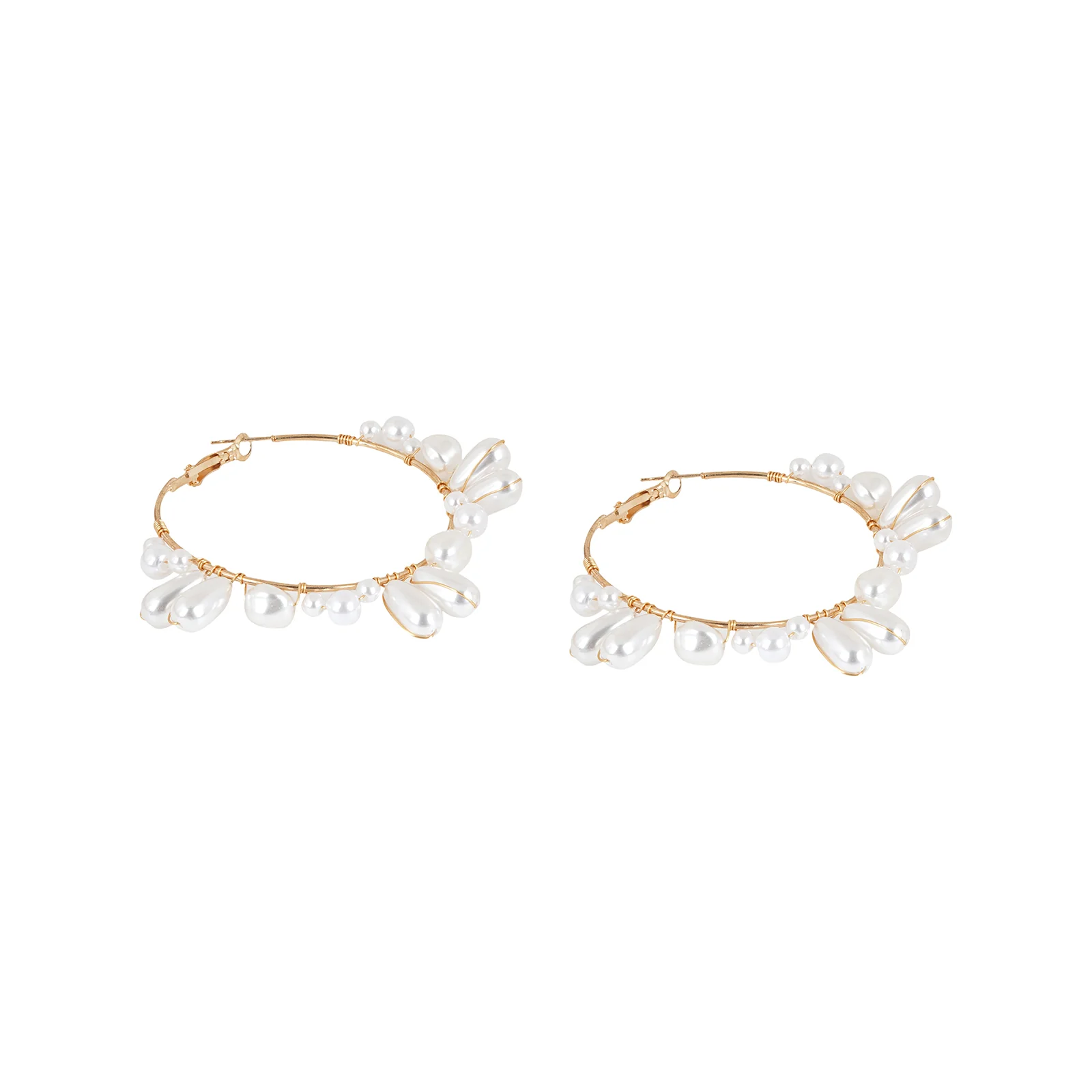Phila Pearl Drop Hoop Earring - Image 4