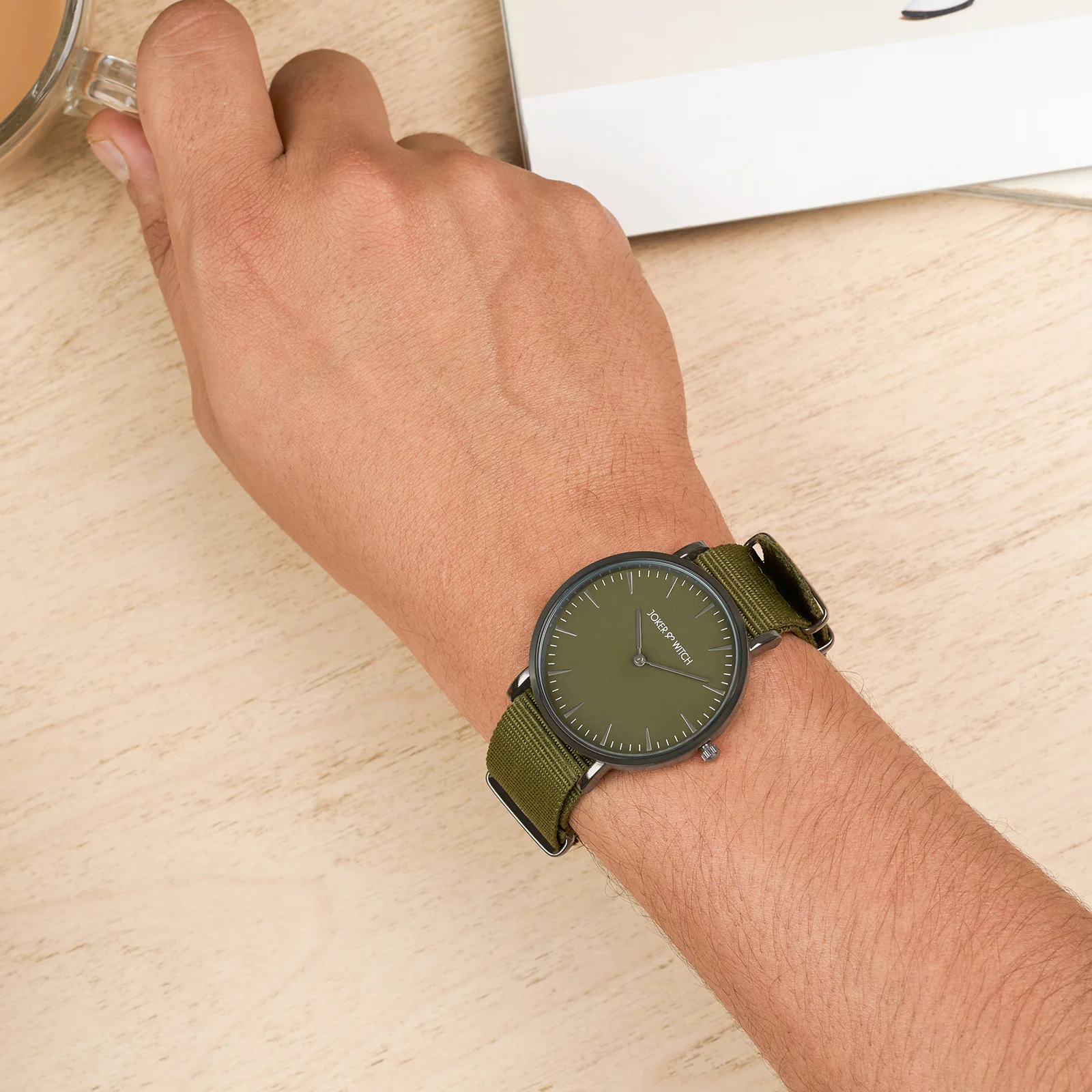 Phile Olive Large Dial Nato Strap Men's Watch - Image 2