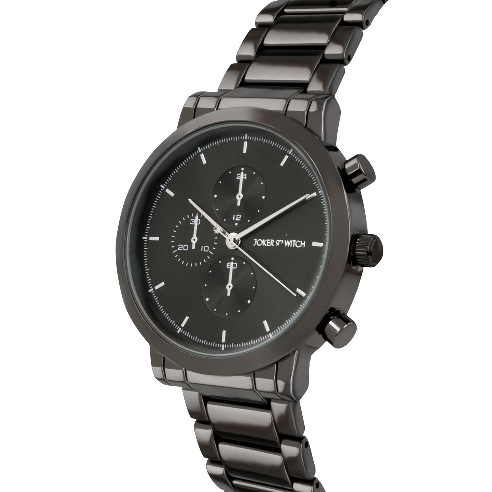 Pierce Black Large Dial Linked Chain Strap Men's Watch - Image 4