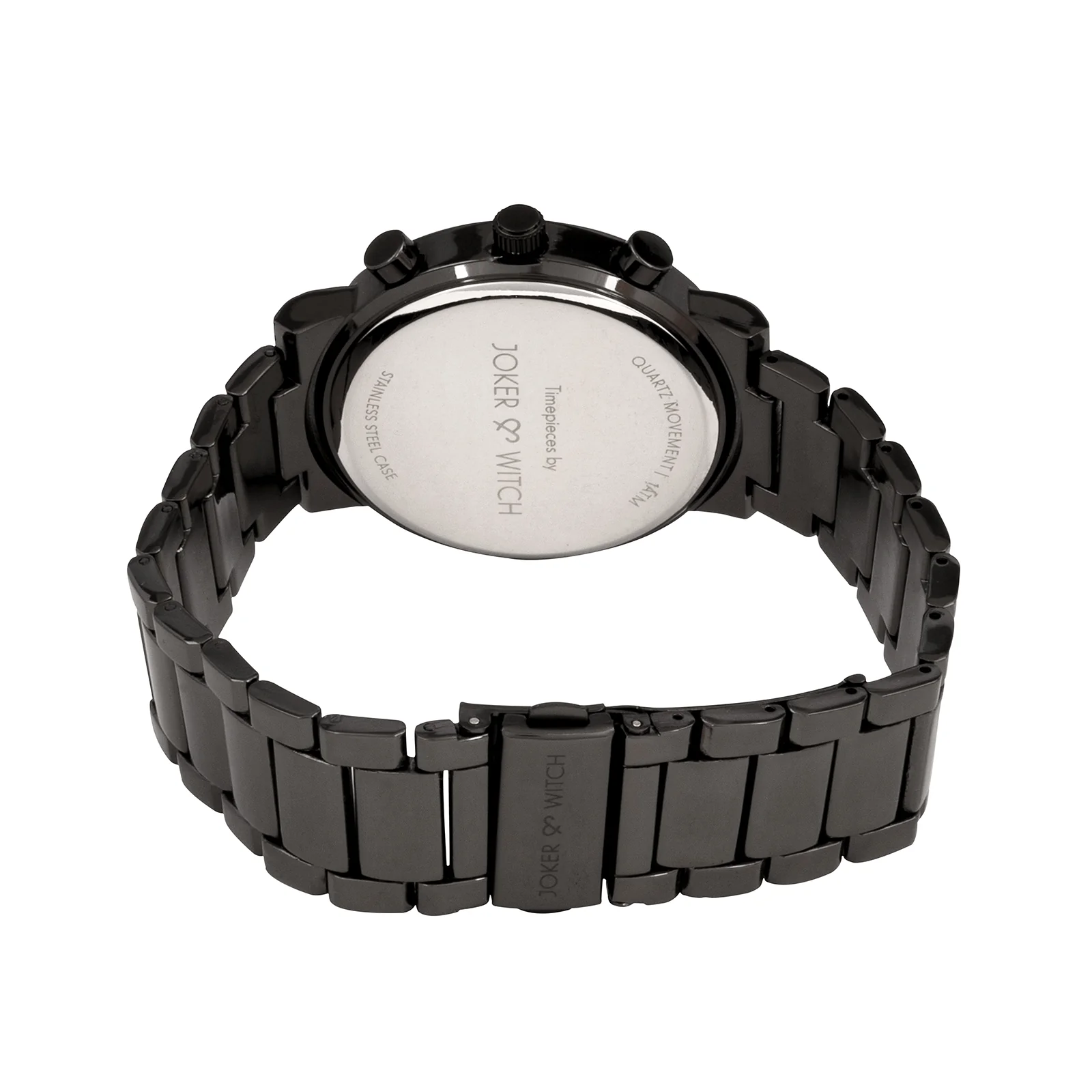 Pierce Black Large Dial Linked Chain Strap Men's Watch - Image 6