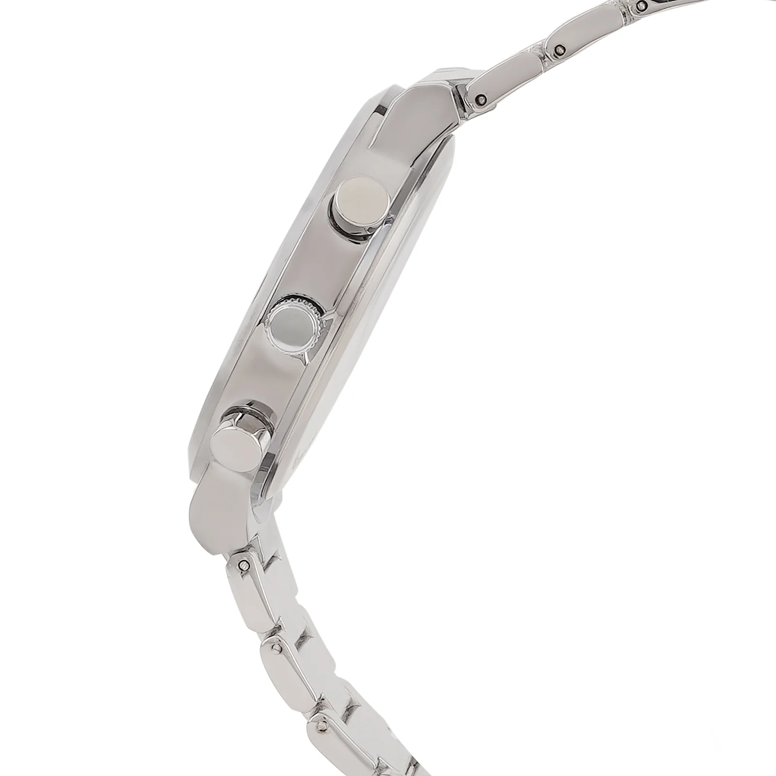 Pierce Silver Large Dial Linked Chain Strap Men's Watch - Image 5