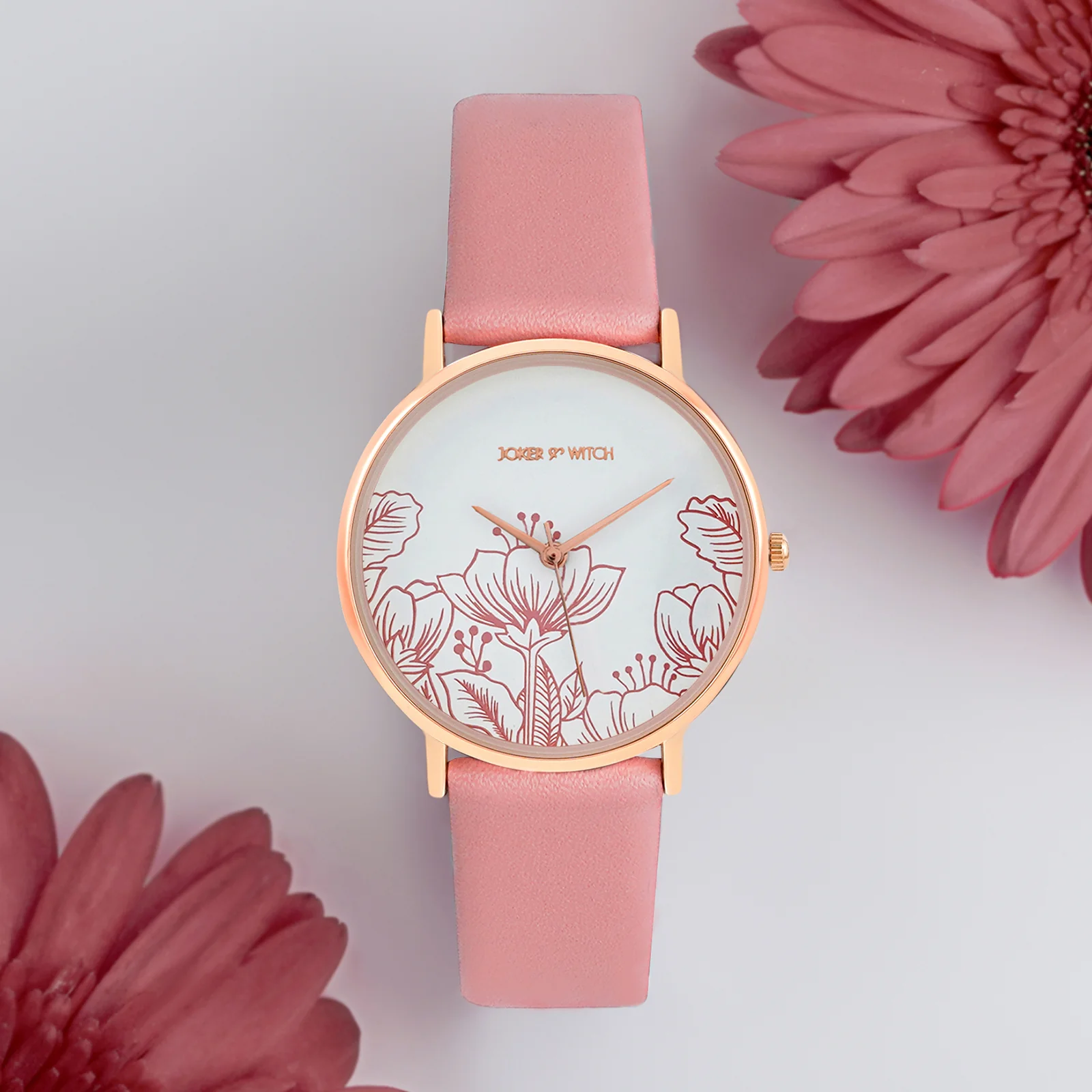 Printed Magic White Medium Dial Pink PU Strap Women's Watch - Image 2