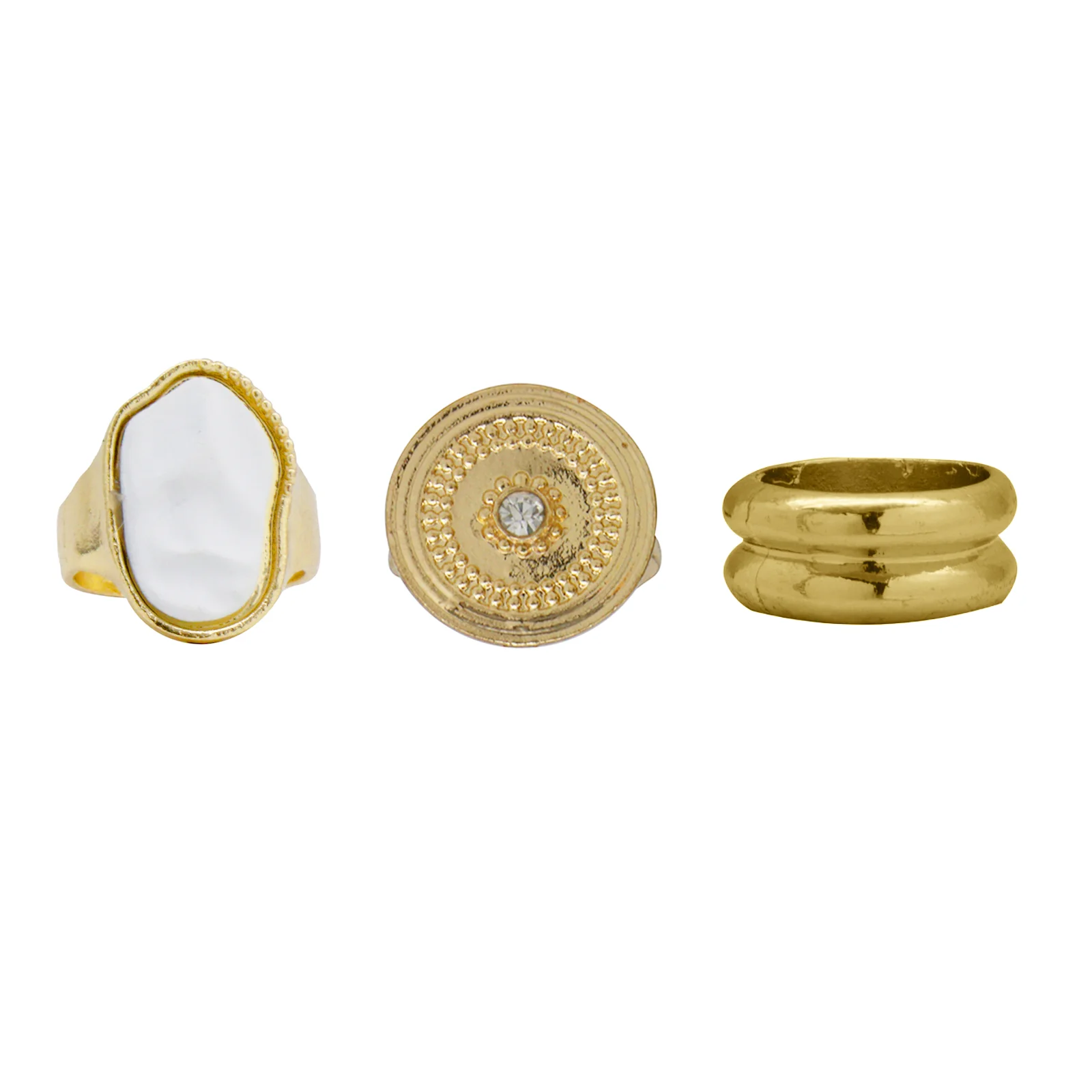 Pitti Pisa Gold Set of 3 Gold Rings - Image 3
