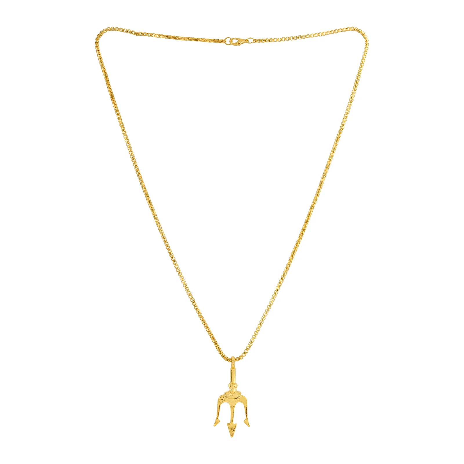 Poseidon Gold Pendant Necklace - Image 4