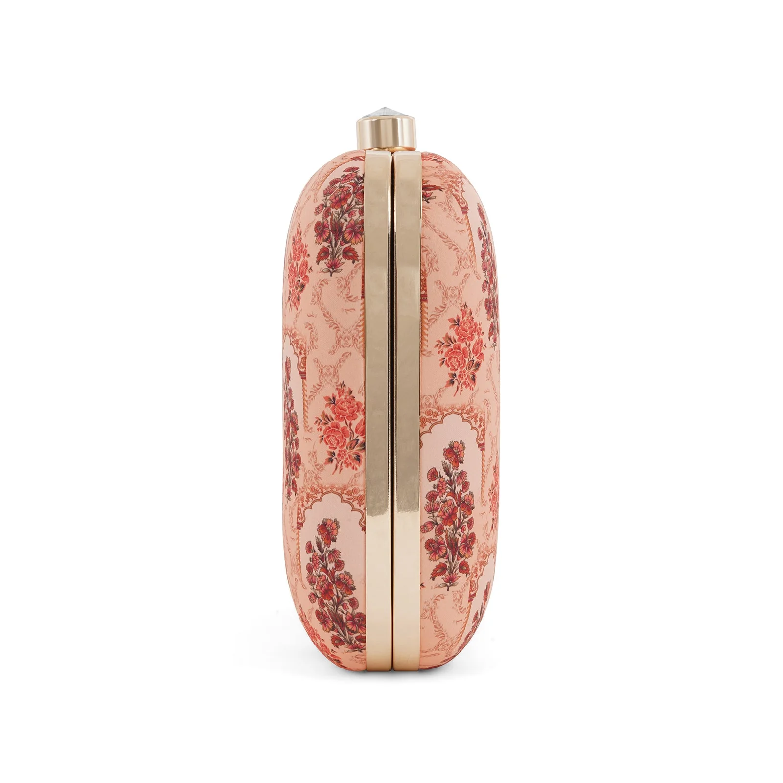 Powder Peach Stone and Print Clutch - Image 6