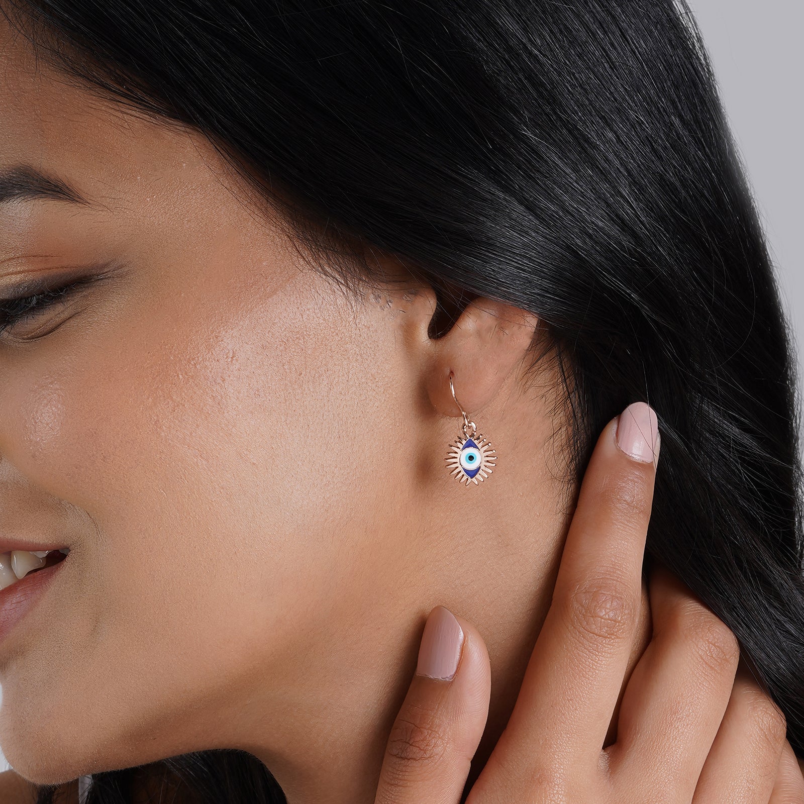 Power Of Eye Rosegold Earrings - Image 2
