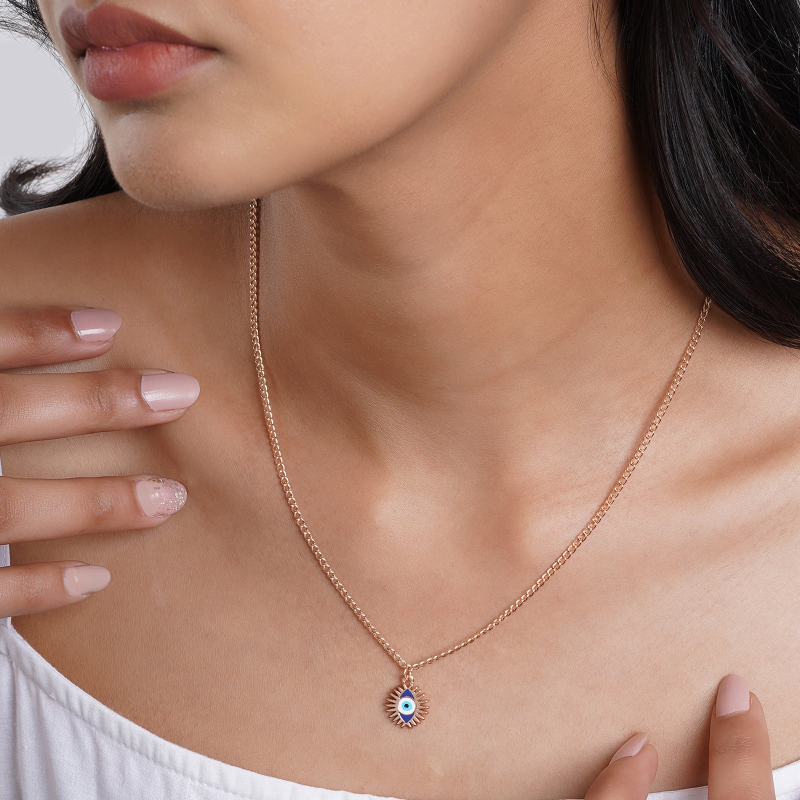 Power Of Eye Rosegold Necklace Charm - Image 2