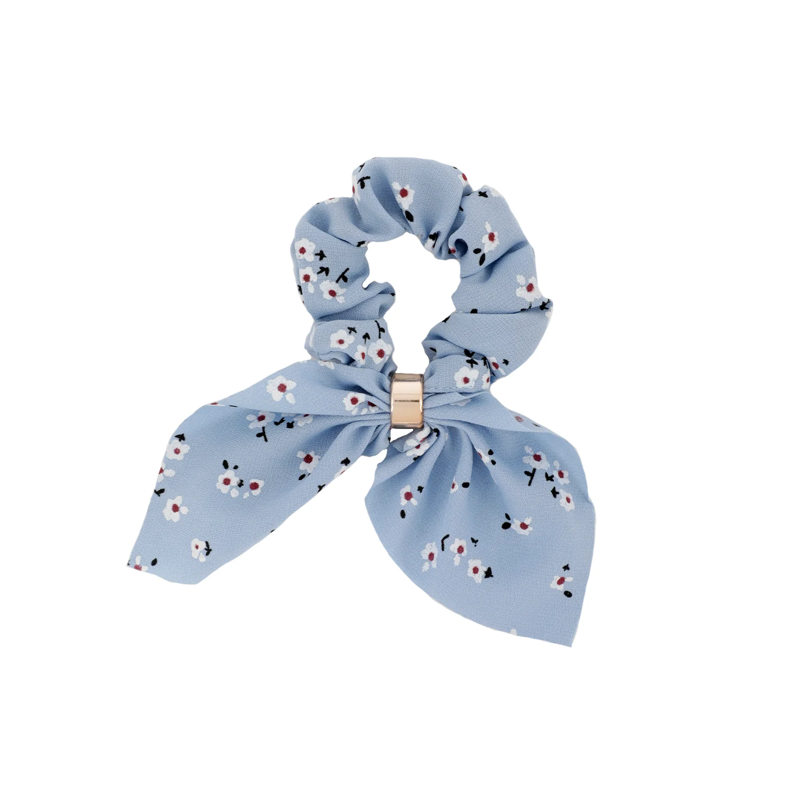 Bewitched Pretty Floral Light Blue Scrunchie - Image 3