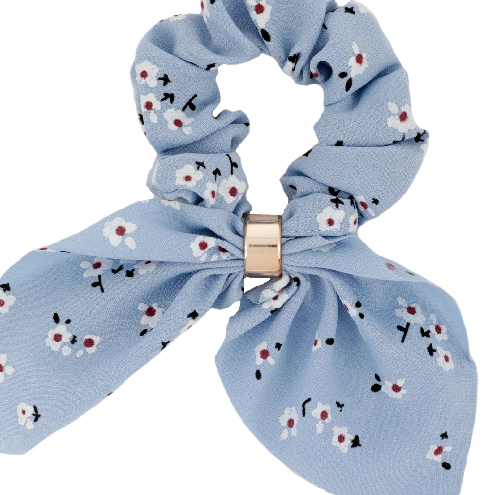 Bewitched Pretty Floral Light Blue Scrunchie - Image 5