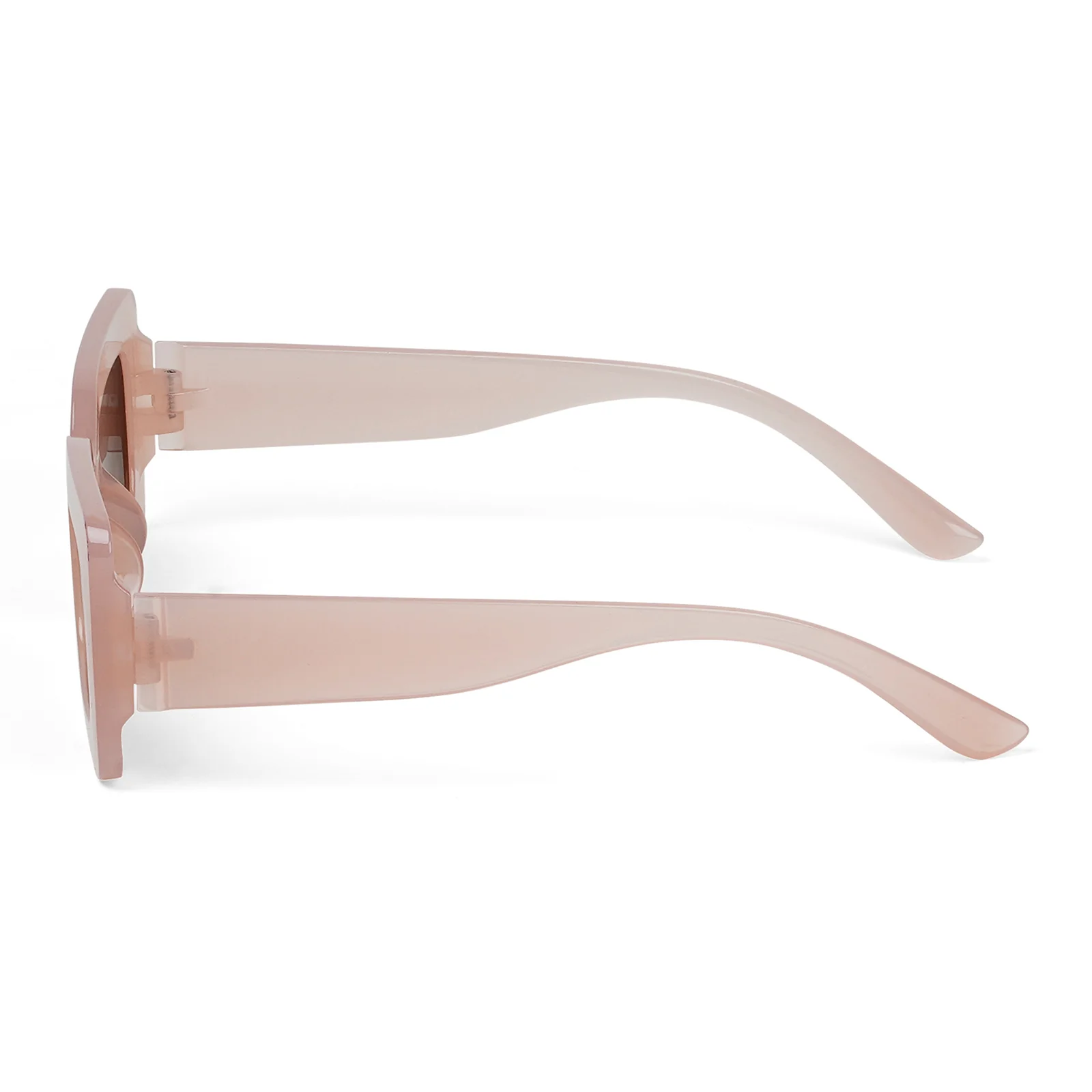 Pretza Beige and Brown Rectangle Sunglasses - Image 5
