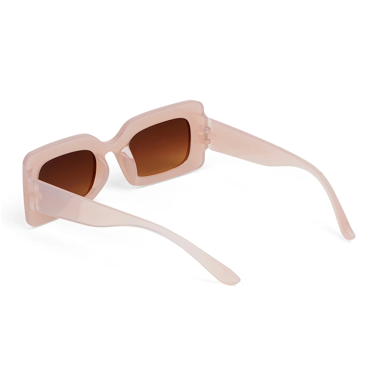 Pretza Beige and Brown Rectangle Sunglasses - Image 6