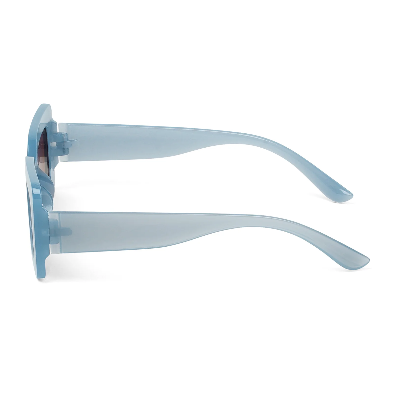Pretza Blue and Brown  Rectangle Sunglasses - Image 5