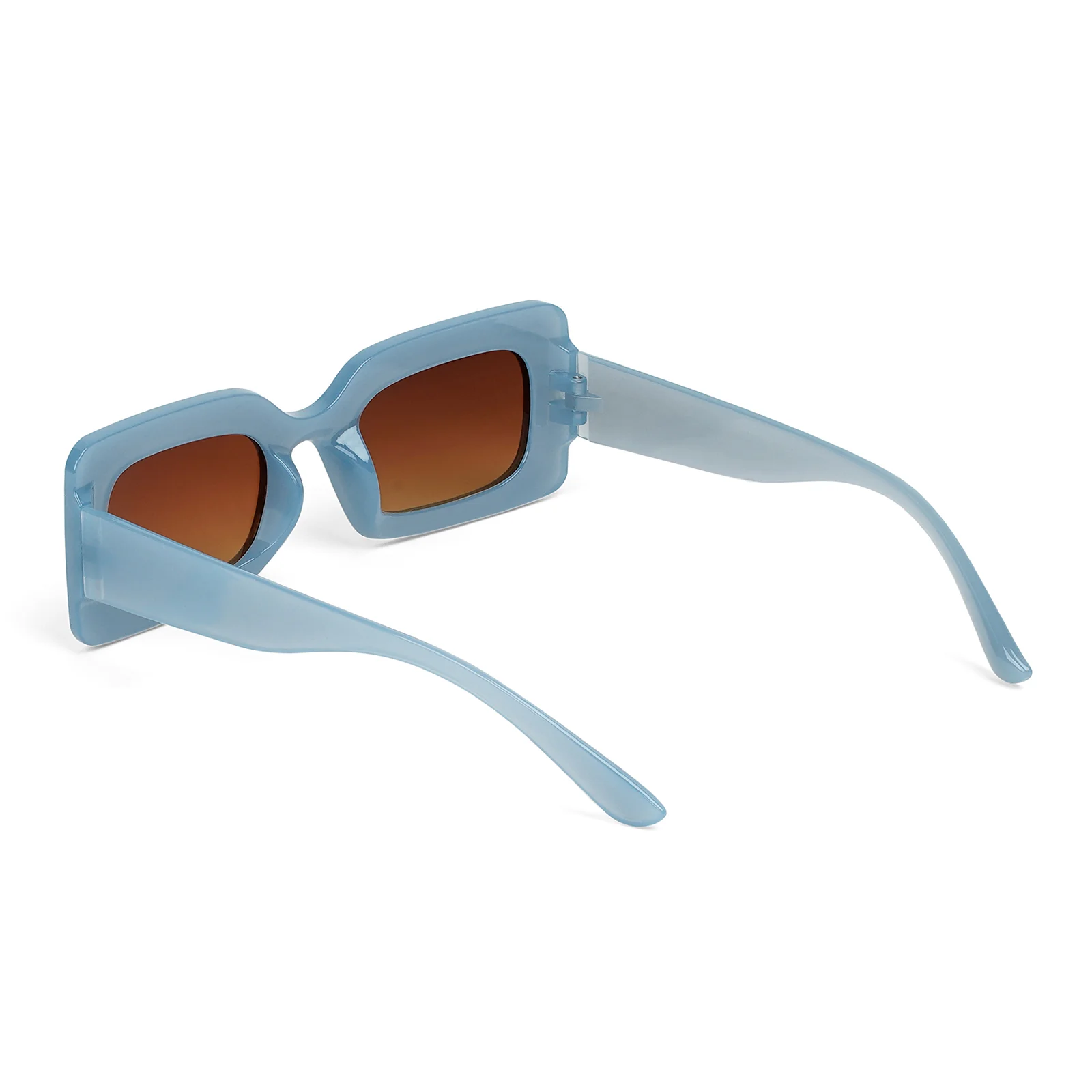 Pretza Blue and Brown  Rectangle Sunglasses - Image 6