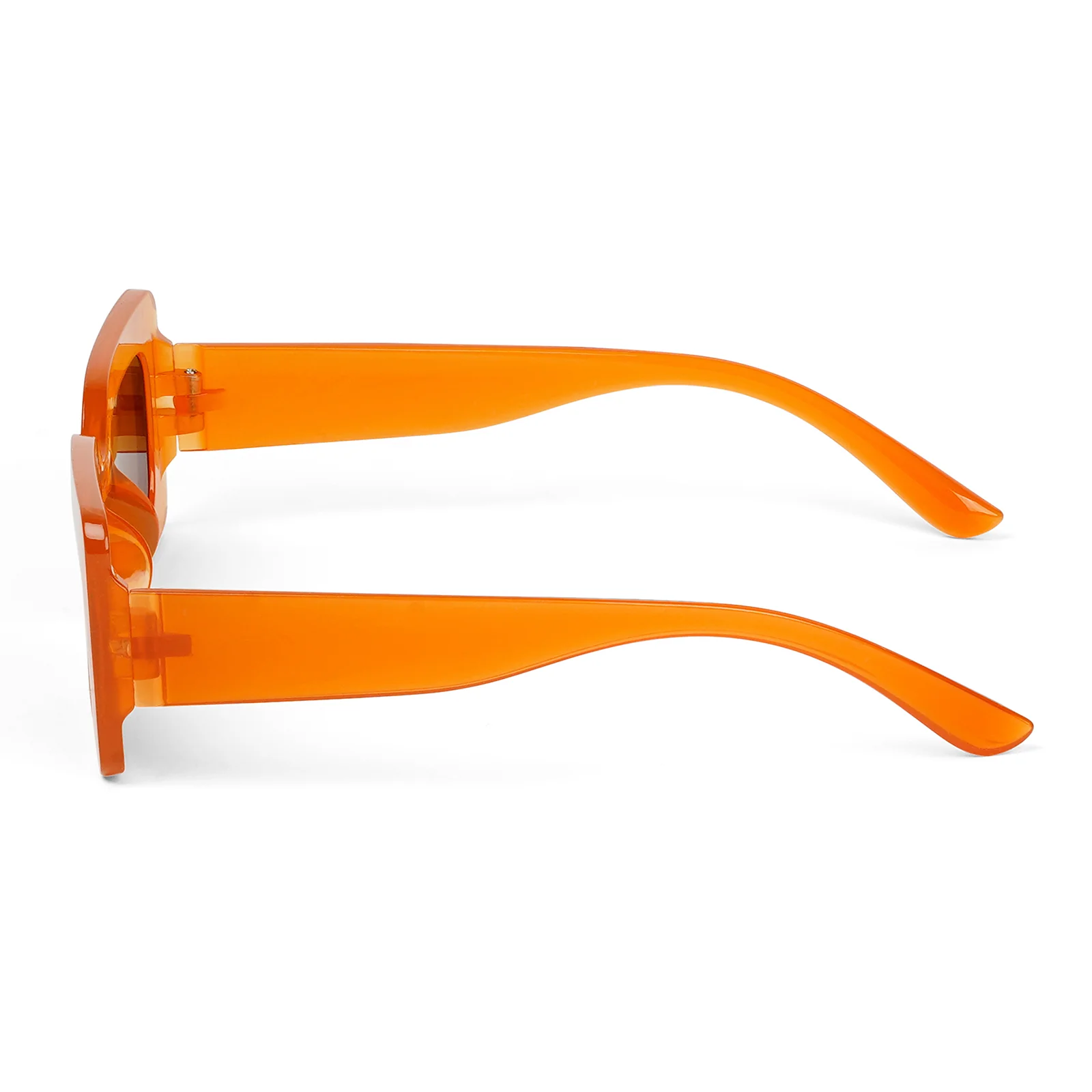 Pretza Orange and Brown Rectangle Sunglasses - Image 5