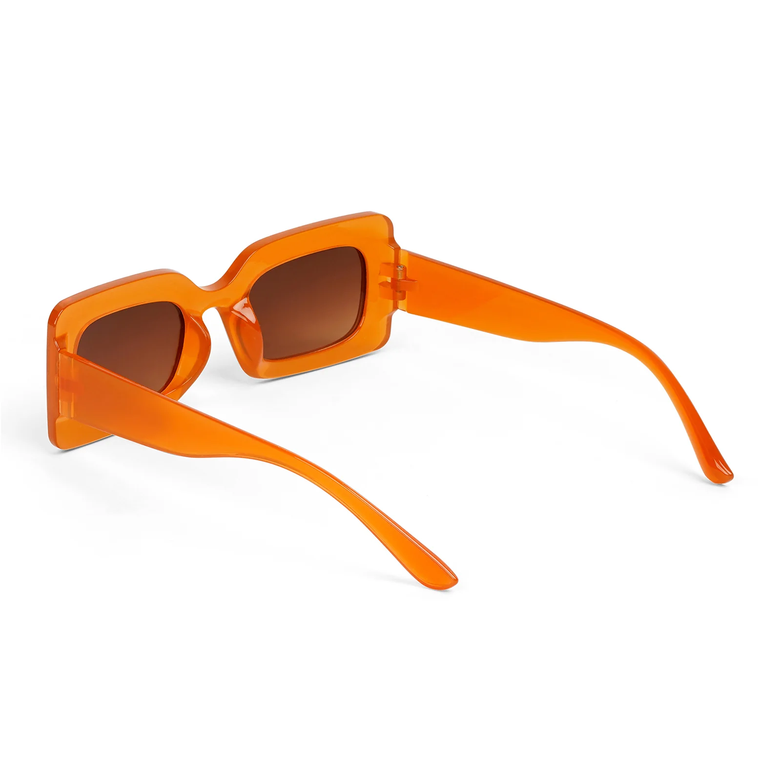 Pretza Orange and Brown Rectangle Sunglasses - Image 6