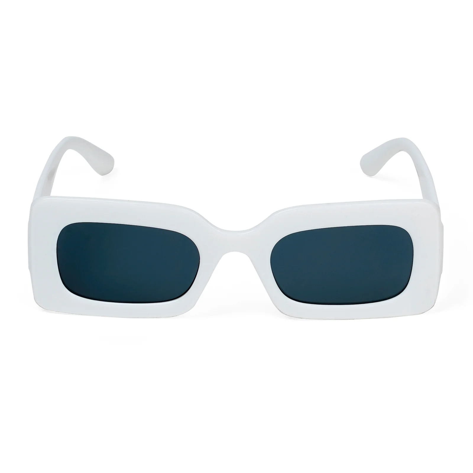 Pretza White Rectangle Sunglasses - Image 4