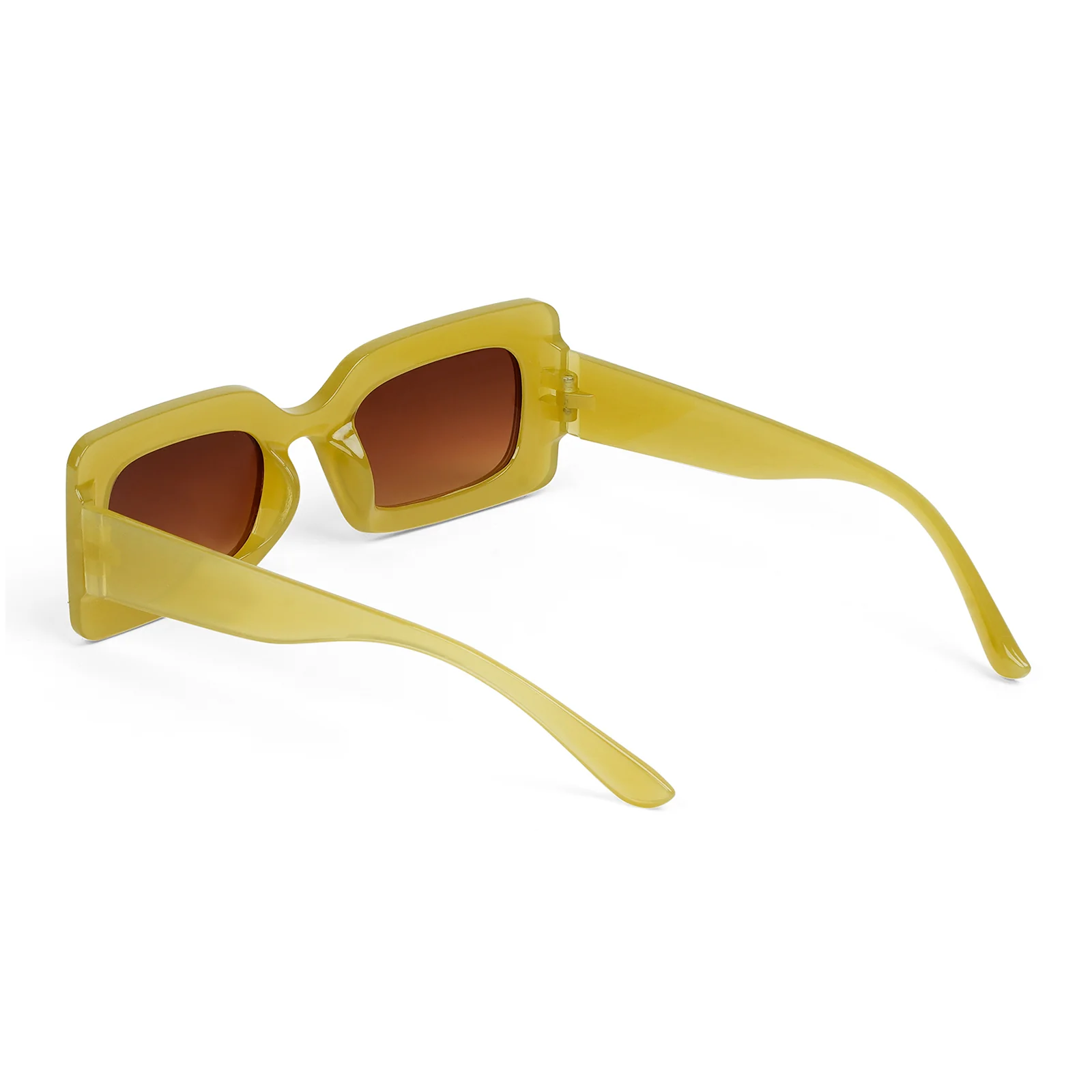 Pretza Yellow and Brown  Rectangle Sunglasses - Image 6
