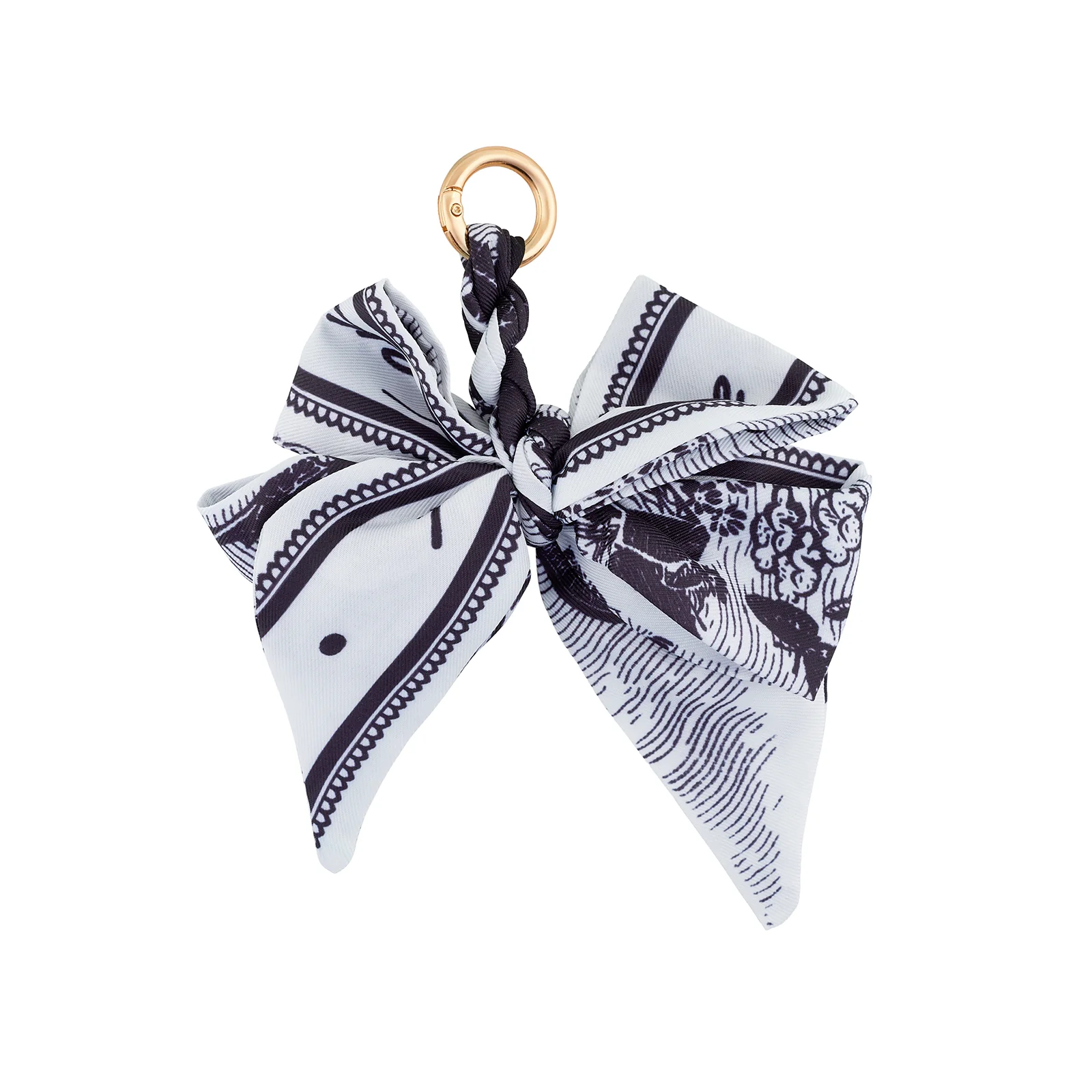 Punk-Bow Black and White Bag Charm - Image 3