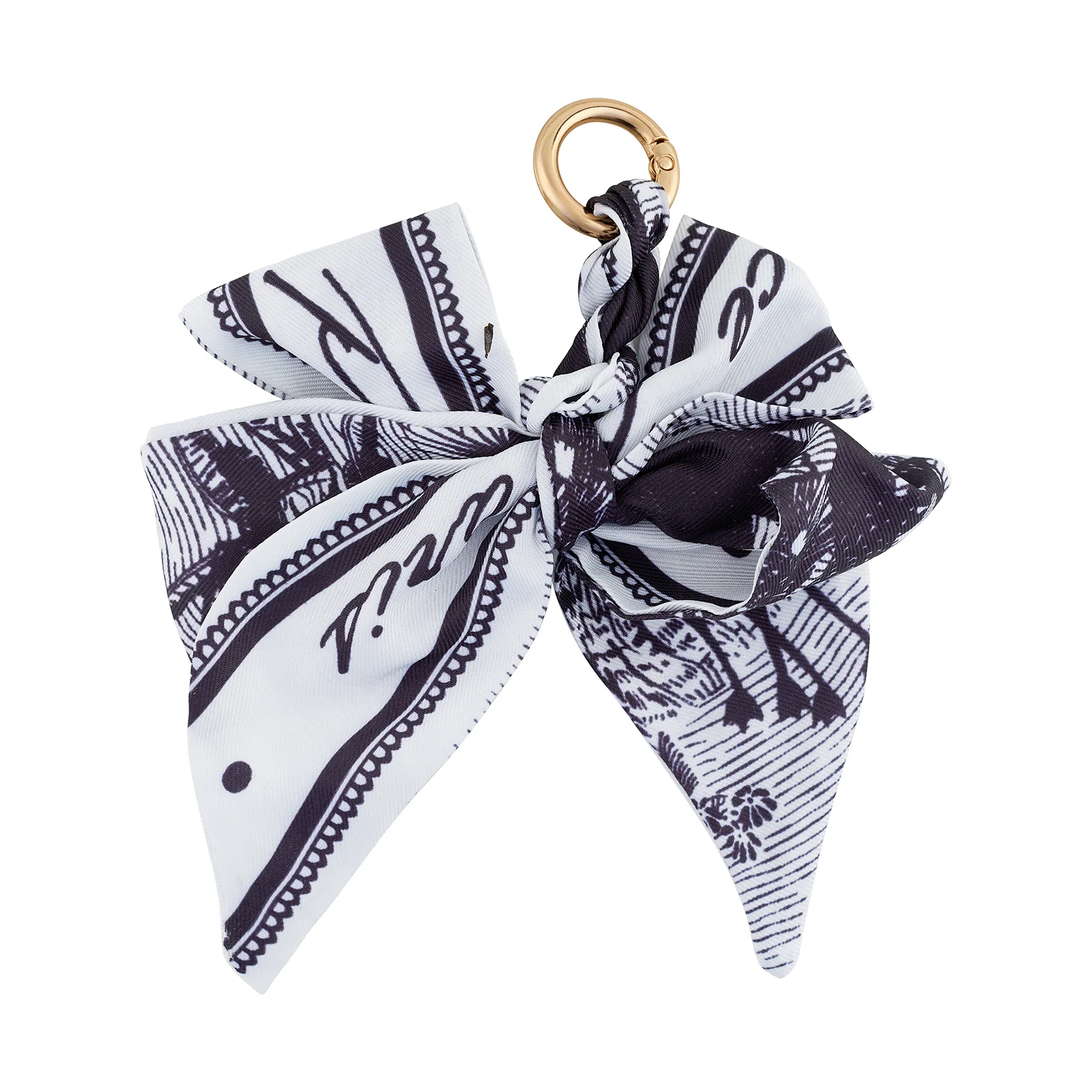 Punk-Bow Black and White Bag Charm - Image 4