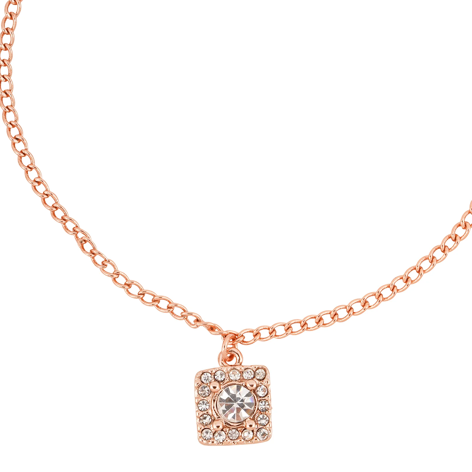 Quad Rhinestone Rose Gold Bracelet Charm - Image 4