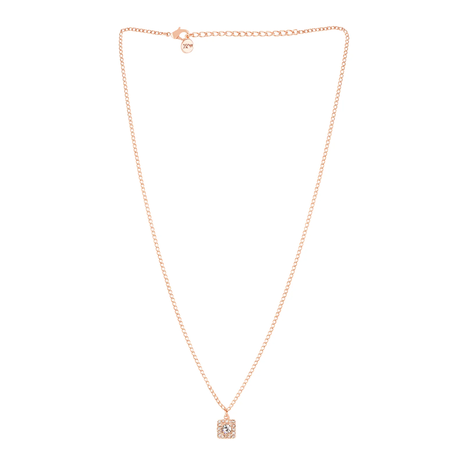 Quad Rhinestone Rosegold Necklace Charm - Image 3