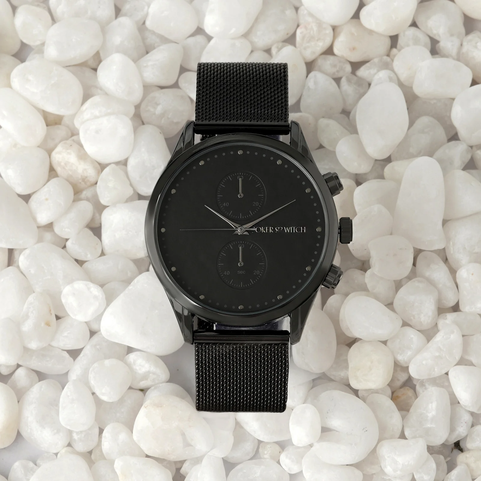 Quant Black XLarge Dial Mesh Strap Men's Watch - Image 3