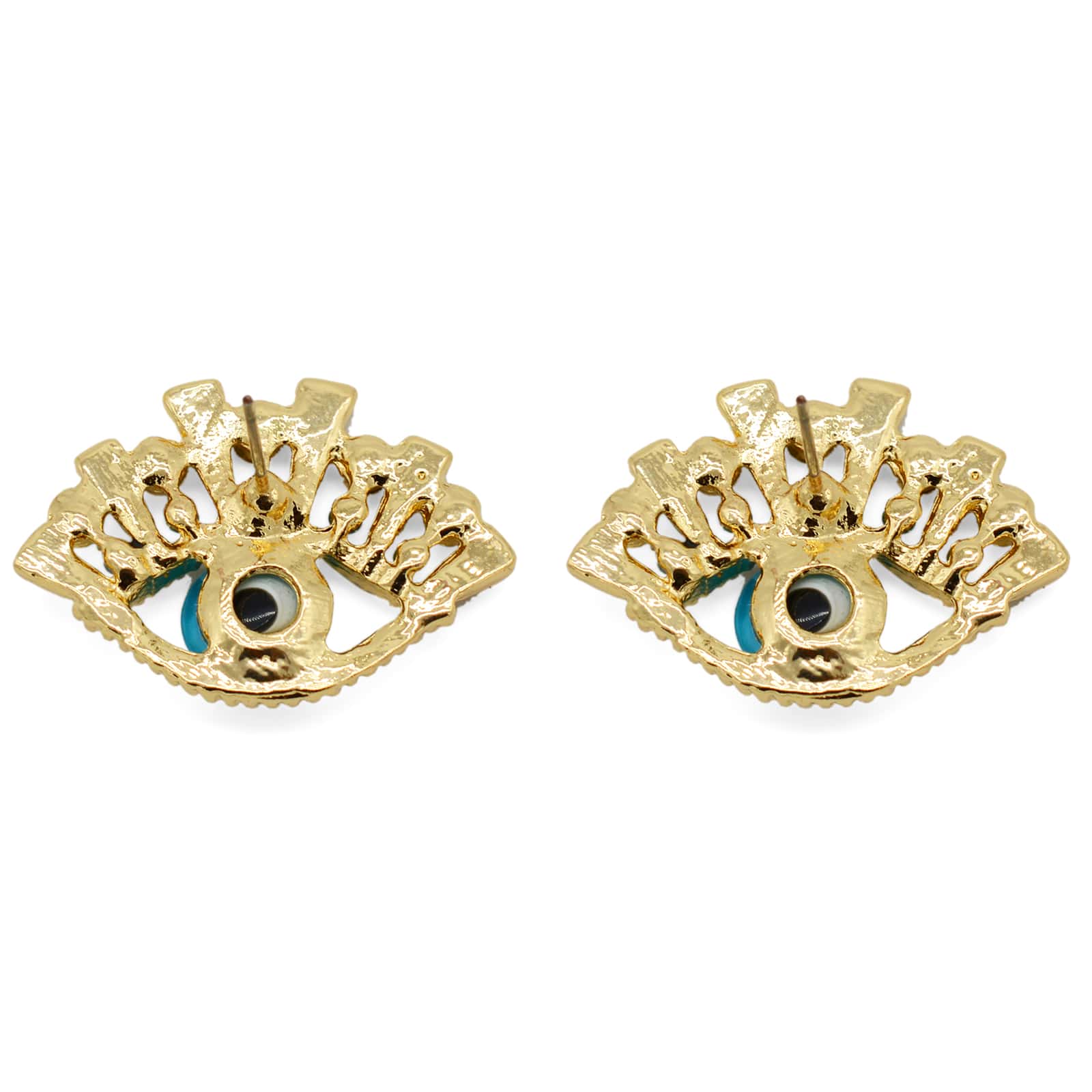 Quinn Evil Eye Gold Earrings - Image 5