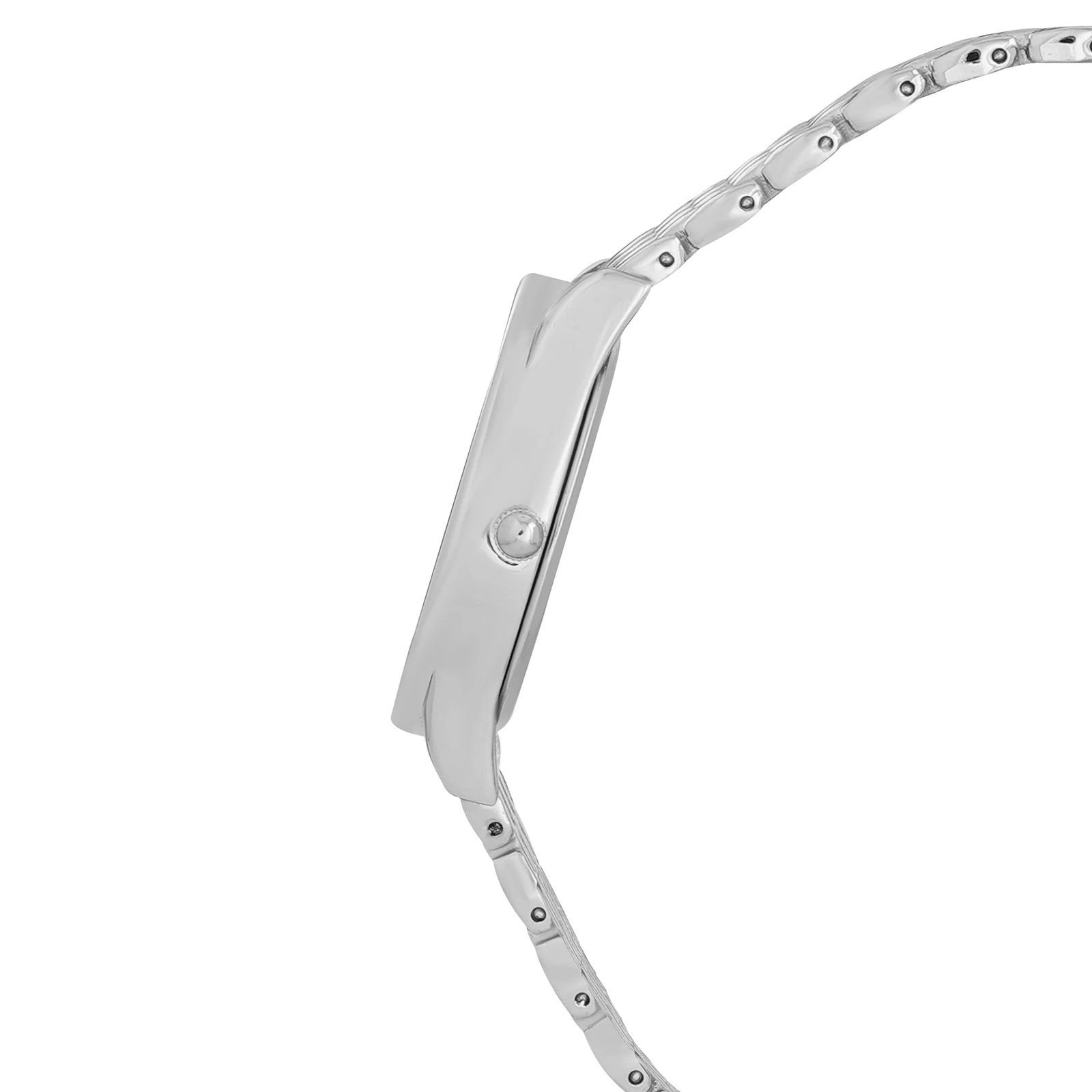 Quisp White Small Oval Dial Silver Linked Chain Strap Women's Watch - Image 5