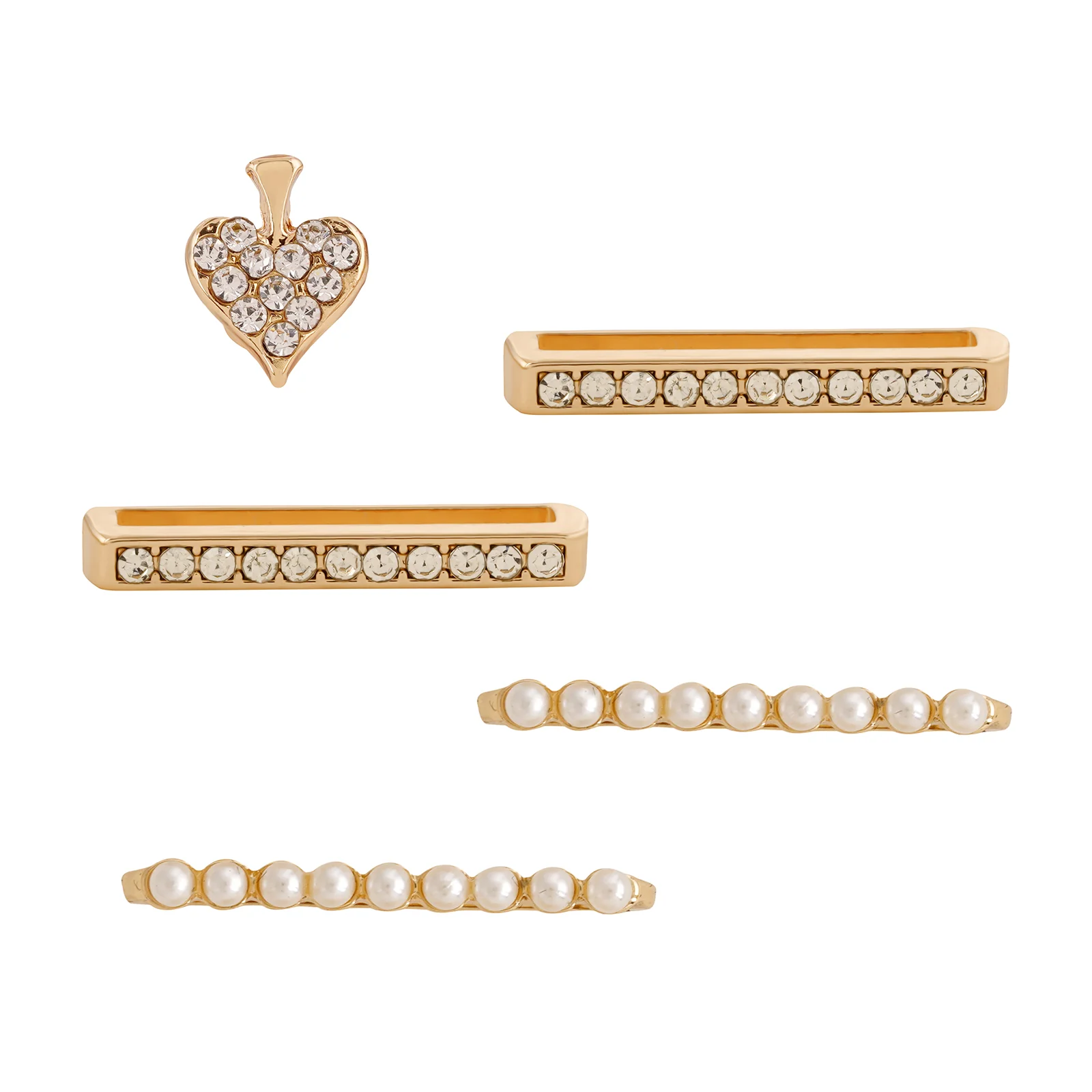 Radiant Rhinestone Gold Ring Watch Charm - Image 3
