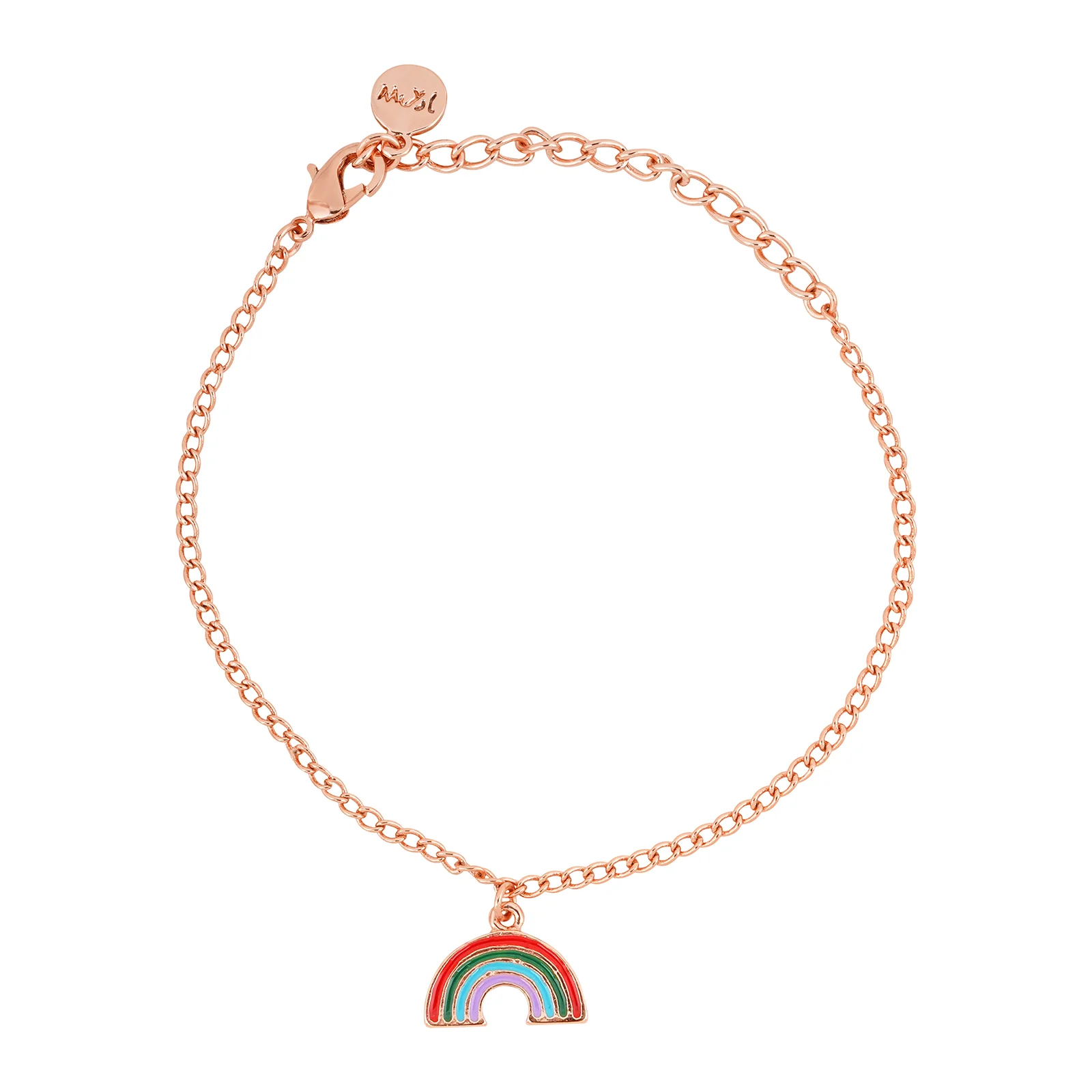 Rainbow Dreams Rose Gold Bracelet Charm - Image 3